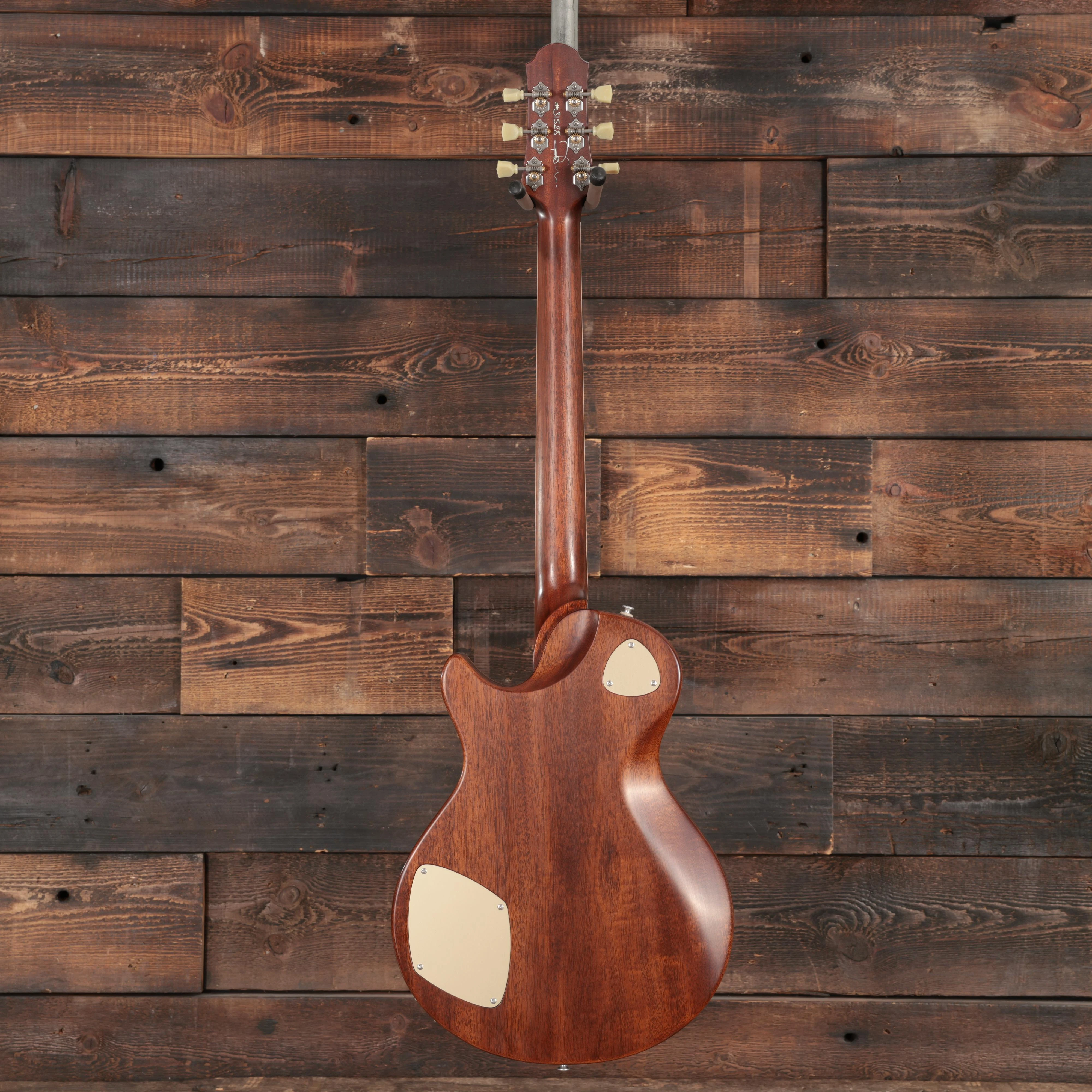 Patrick James Eggle Macon Carve Top Singlecut Electric Guitar in Lava Red - 31528 (8).jpg
