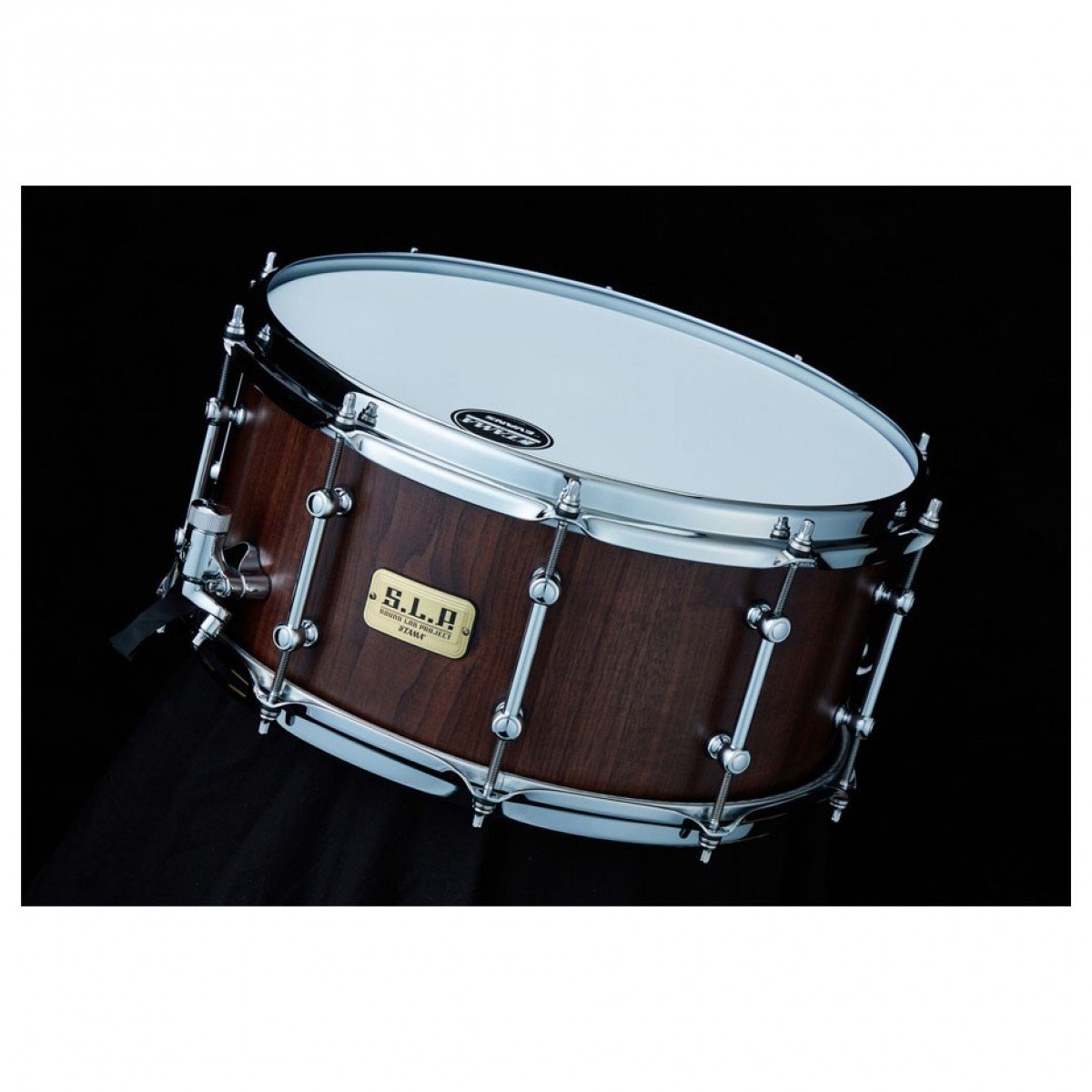 Tama 14x6.5 SLP Walnut Snare in Matte Black - LGW1465MBW 5.jpg