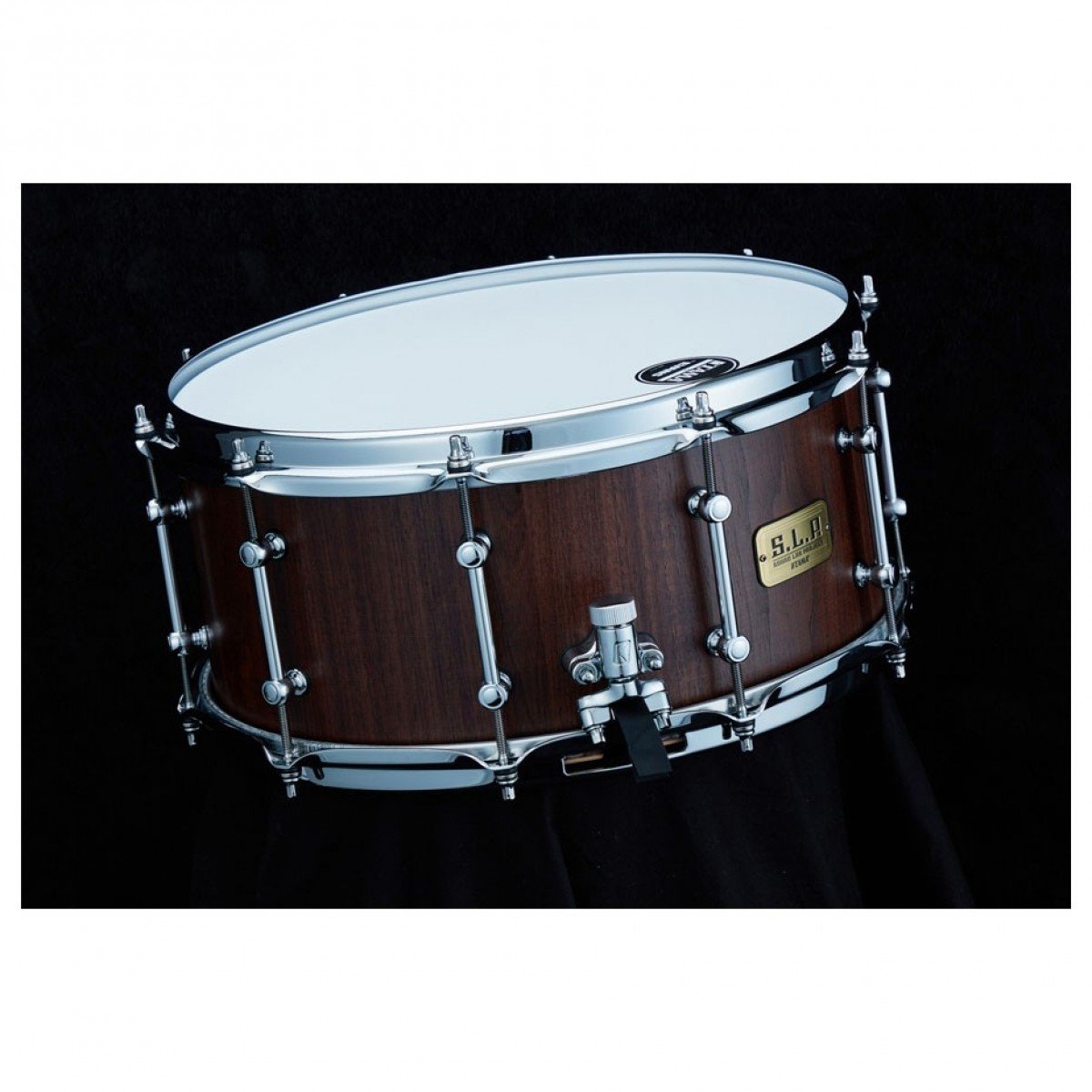 Tama 14x6.5 SLP Walnut Snare in Matte Black - LGW1465MBW 6.jpg