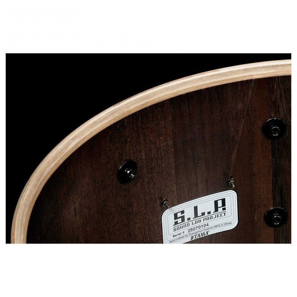 Tama 14x6.5 SLP Walnut Snare in Matte Black - LGW1465MBW 3.jpg