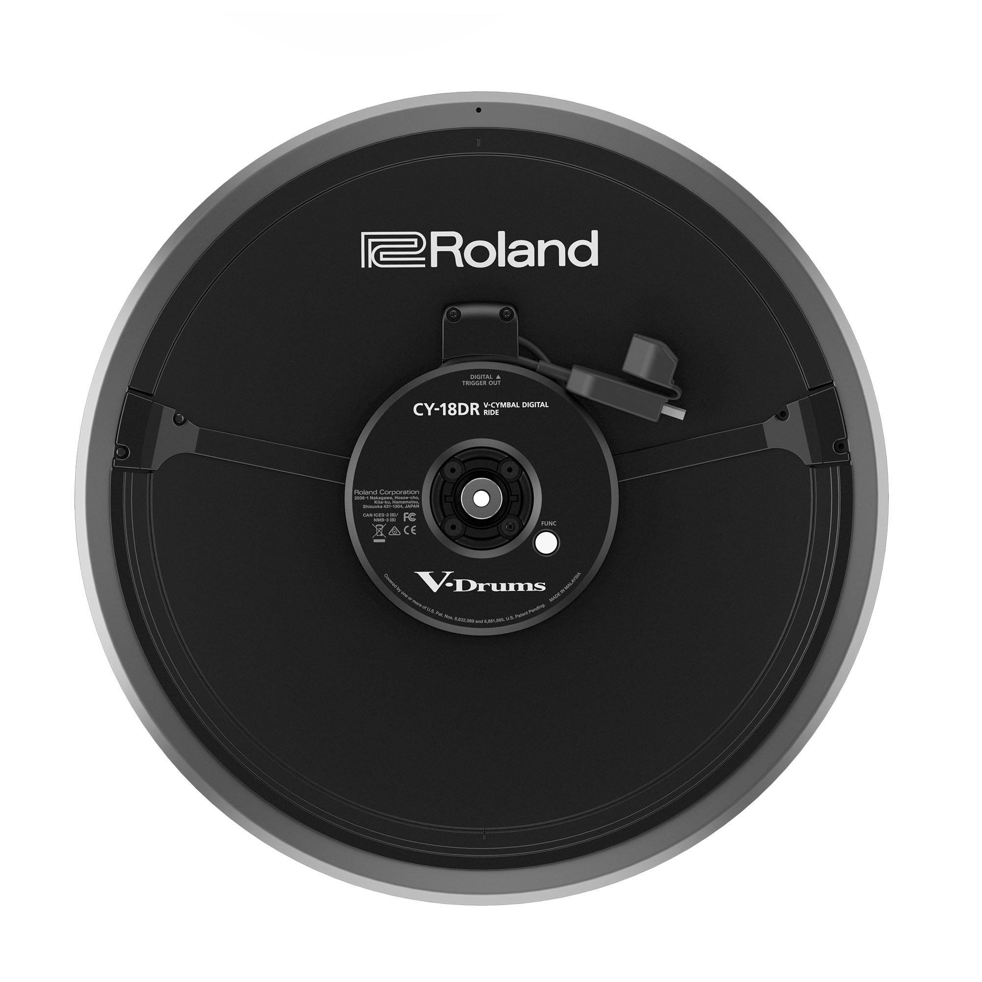 Roland CY18DR Electronic Drum Kit 18" Digital Ride Cymbal Trigger for TD50 - 120955-CY-18DR-Bottom.jpg