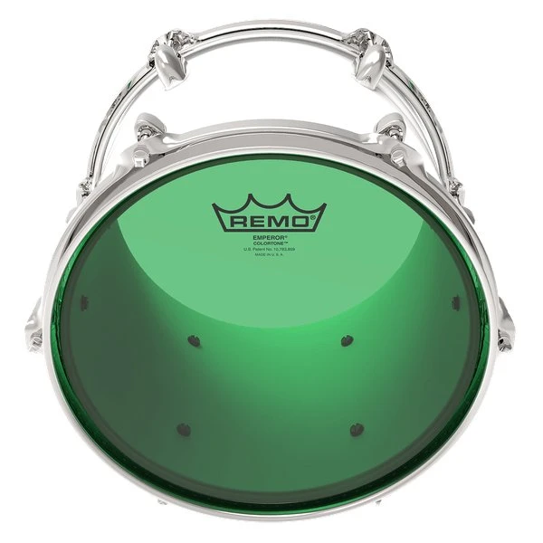 Remo Emperor Colortone 12" Drum Head In Green - 500044-1647951460583.jpg