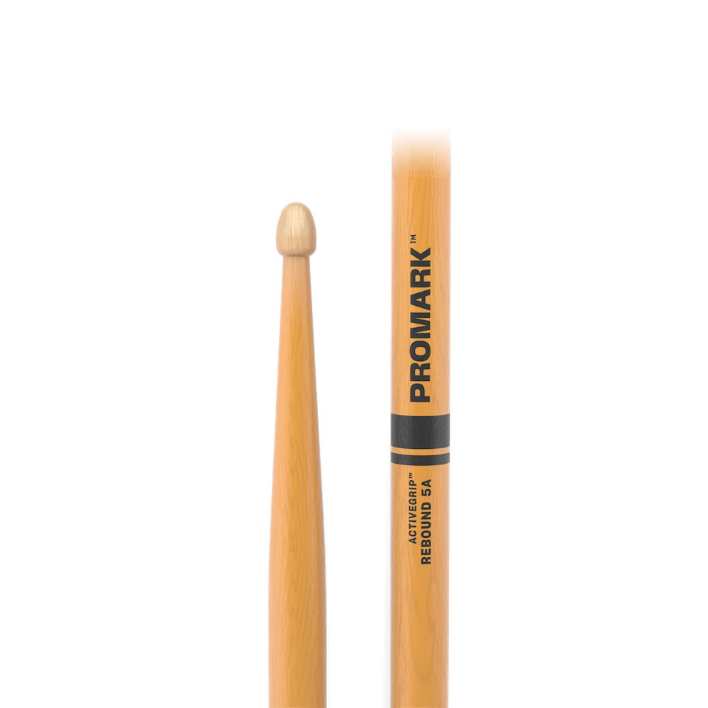 ProMark Rebound 5A ActiveGrip Clear Clear Hickory Drumsticks - 456969-R5AAGC_detail1_transparent.jpg