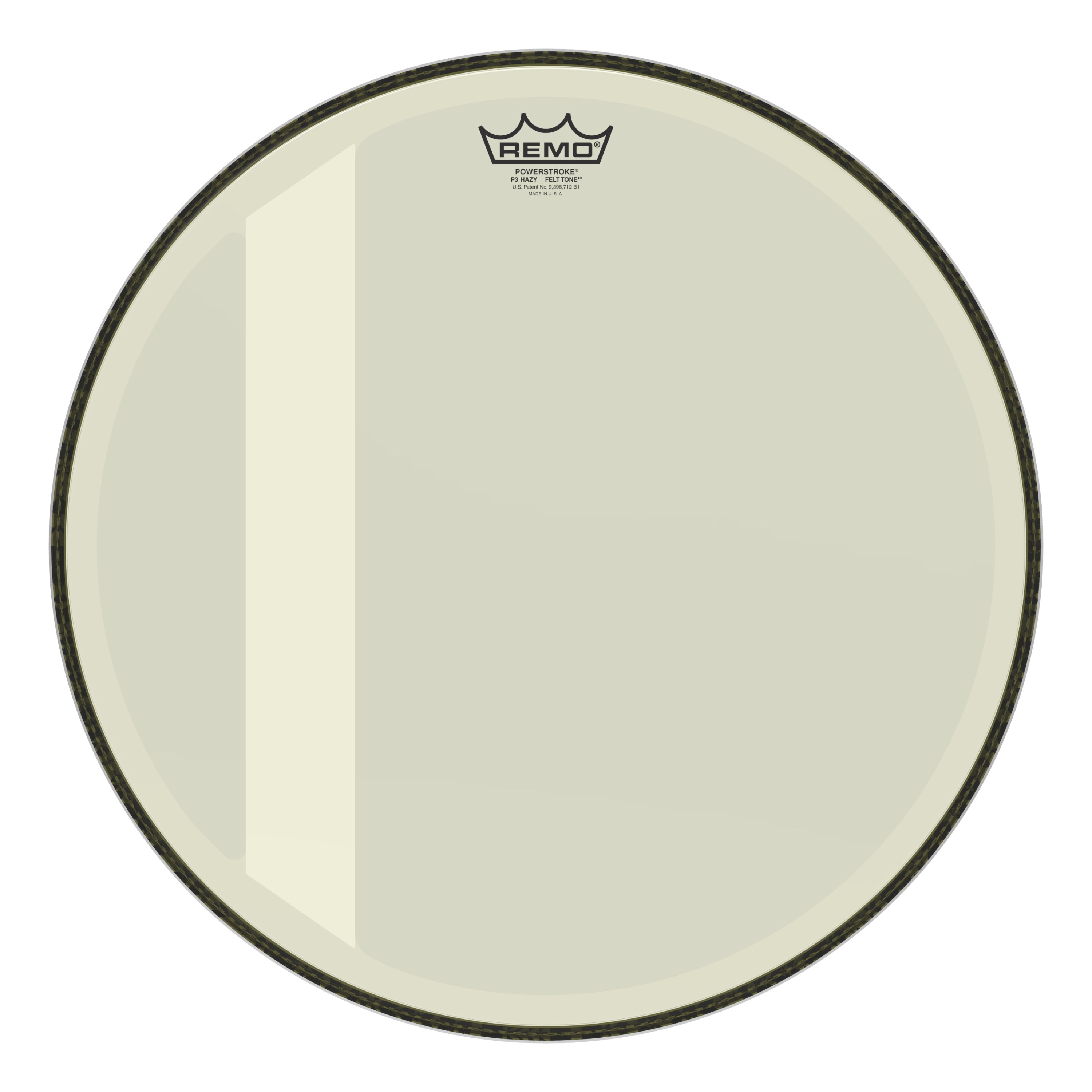 Remo 18" Powerstroke 3 Hazy Felt Tone Bass Drum Head - 449106-P3-1018-00-FLT.jpg