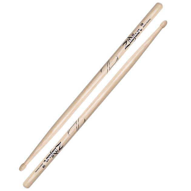 Zildjian 5B Drumsticks Wood Tip - 455122-z5b-5b-select-hickory-natural-pair.jpg