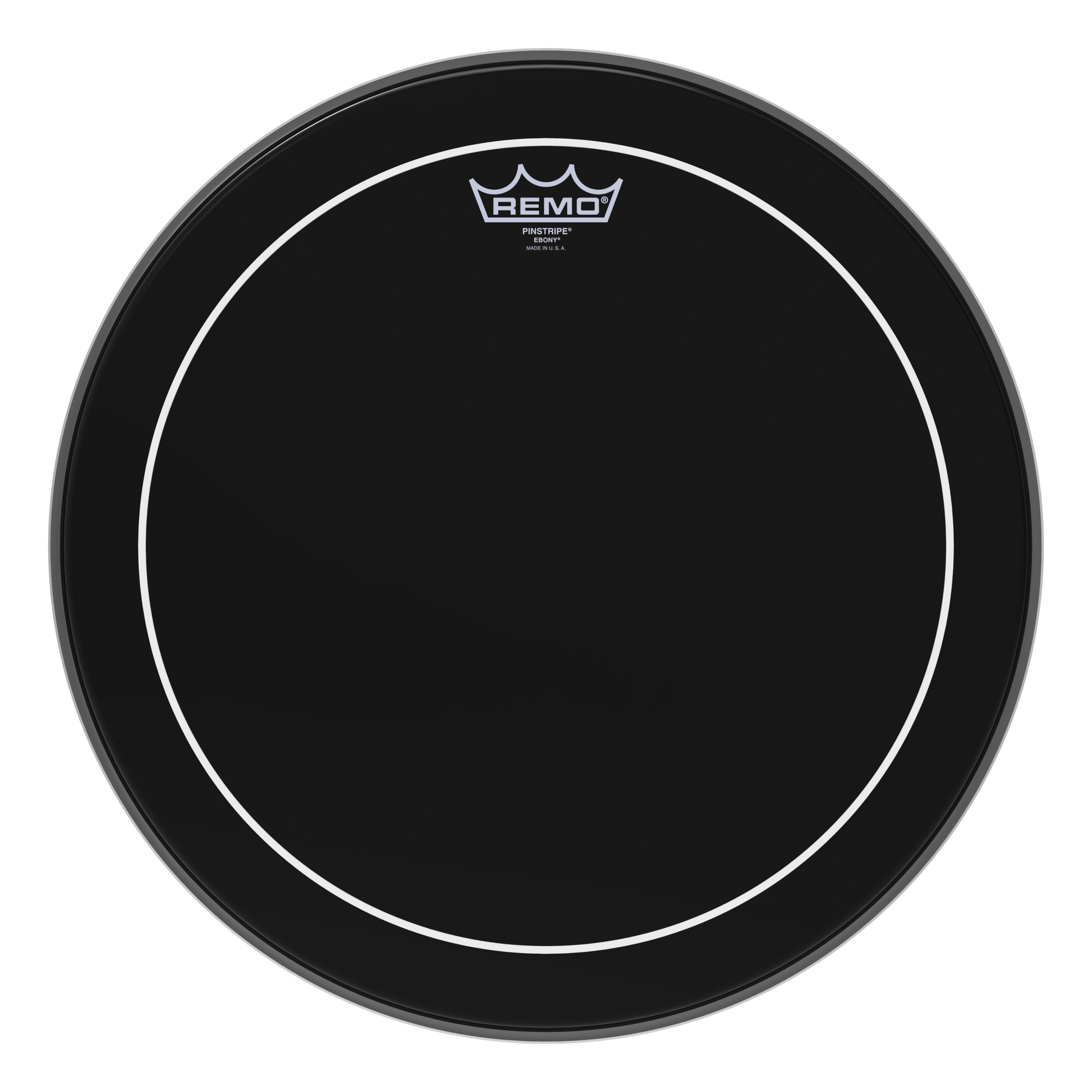 Remo 16" Ebony Pinstripe Snare / Floor Tom Head - 449811-ES-0616-PS.jpg