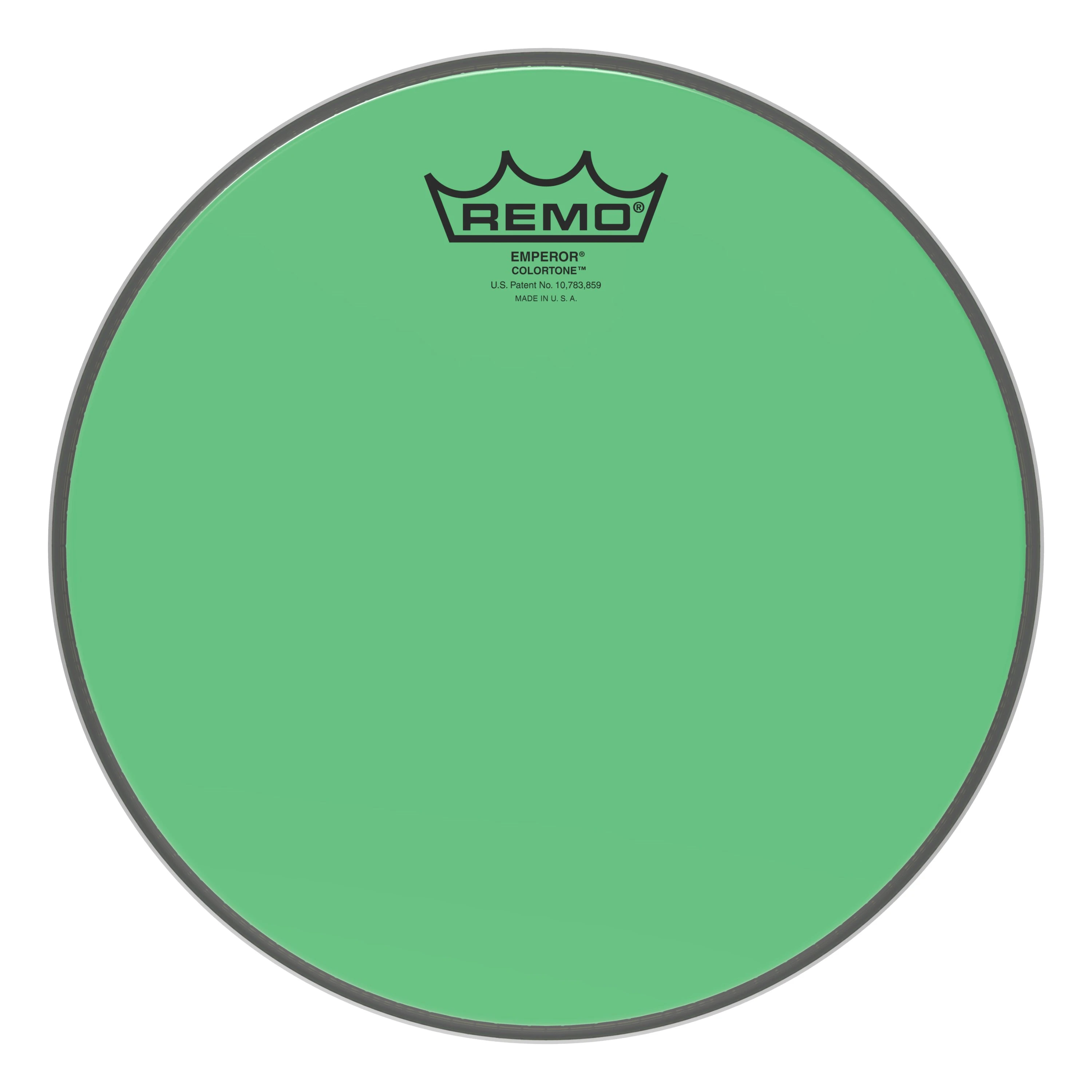 Remo Emperor Colortone Batter Drum Head - Green - 10" - 449827-BE-0310-CT-GN.jpg