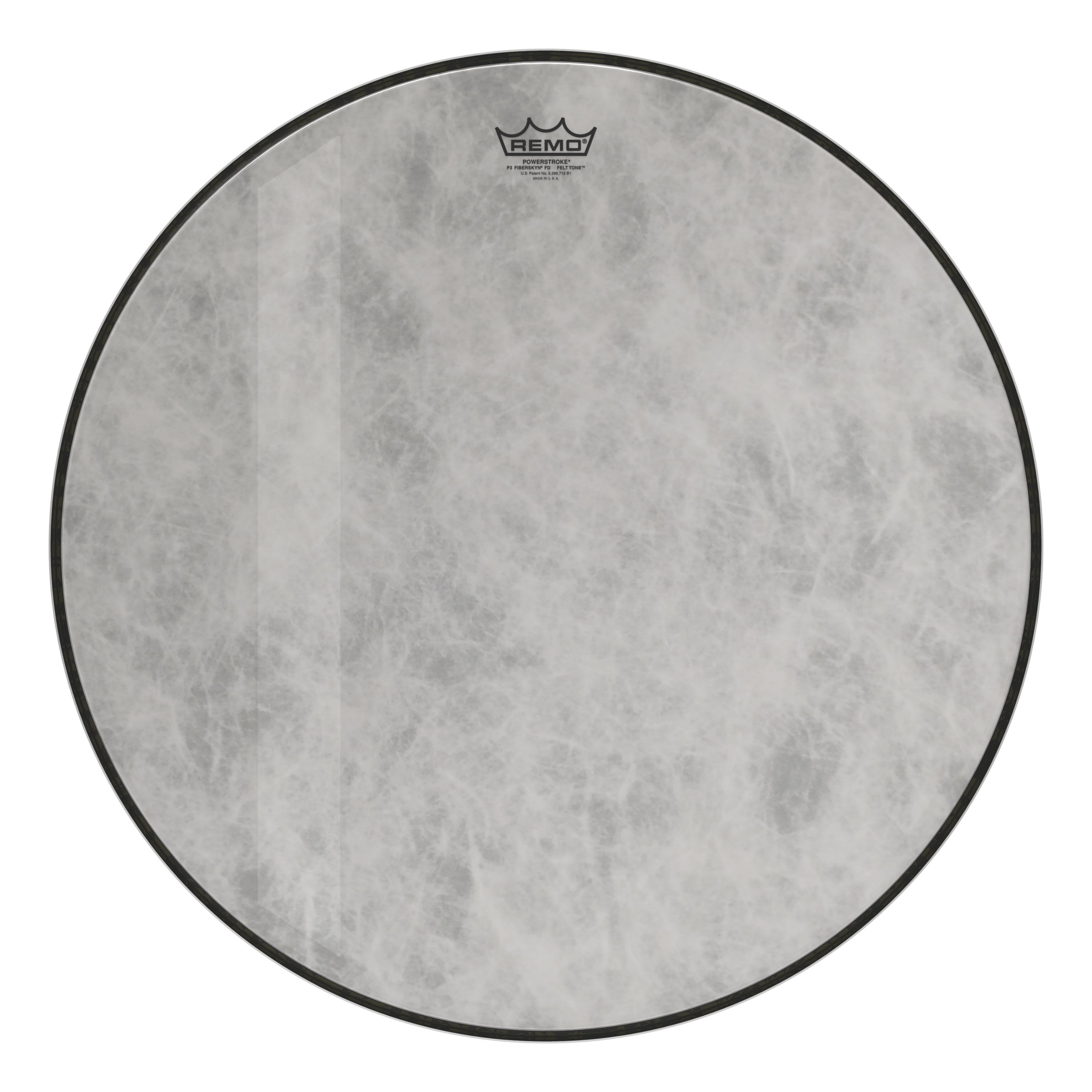 Remo Powerstroke 3 Fiberskyn Diplomat Felt Tone Bass Drum Head - 24" - 448887-P3-1524-FD-FLT.jpg