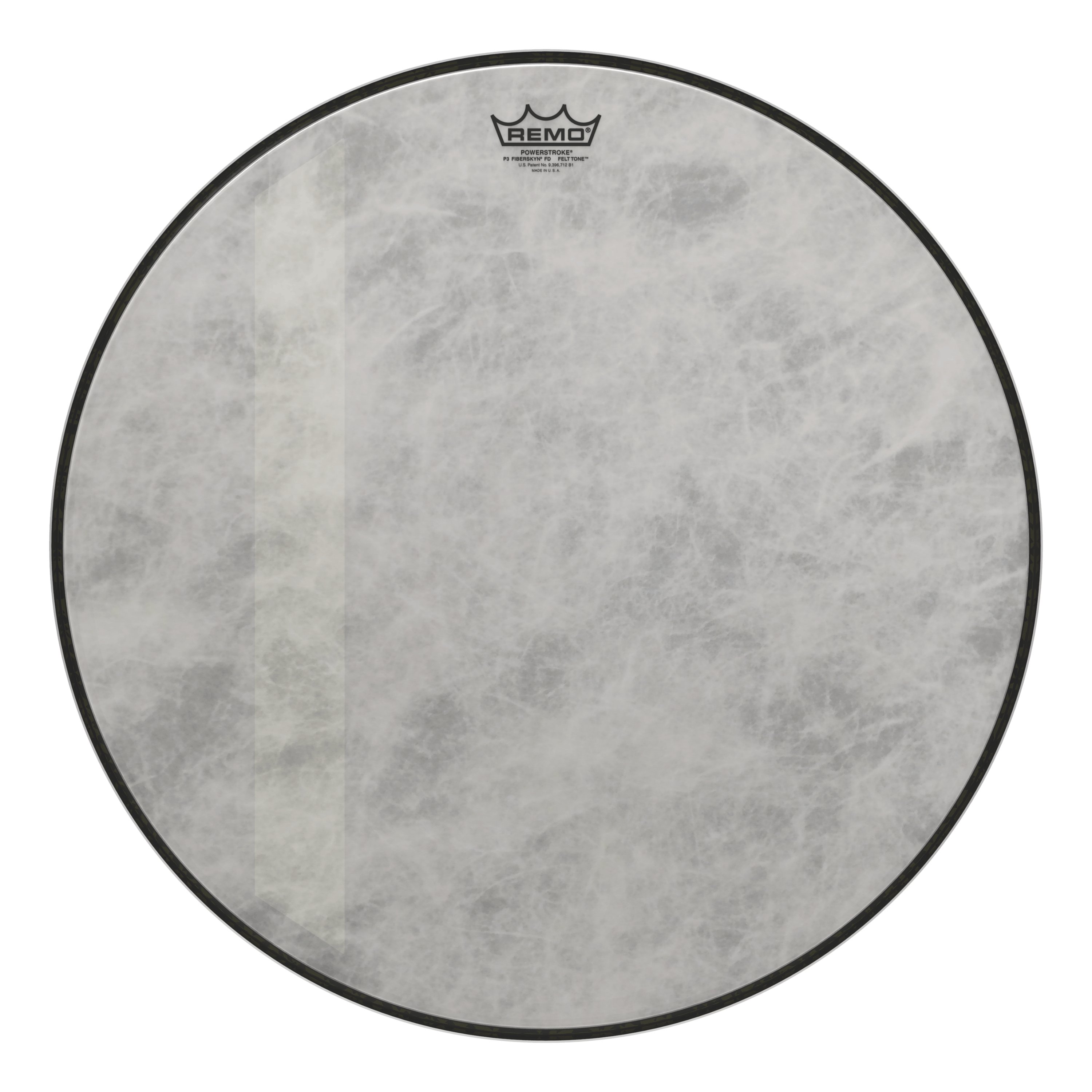 Remo Powerstroke 3 Fiberskyn Diplomat Felt Tone Bass Drum Head - 22" - 448885-P3-1522-FD-FLT.jpg