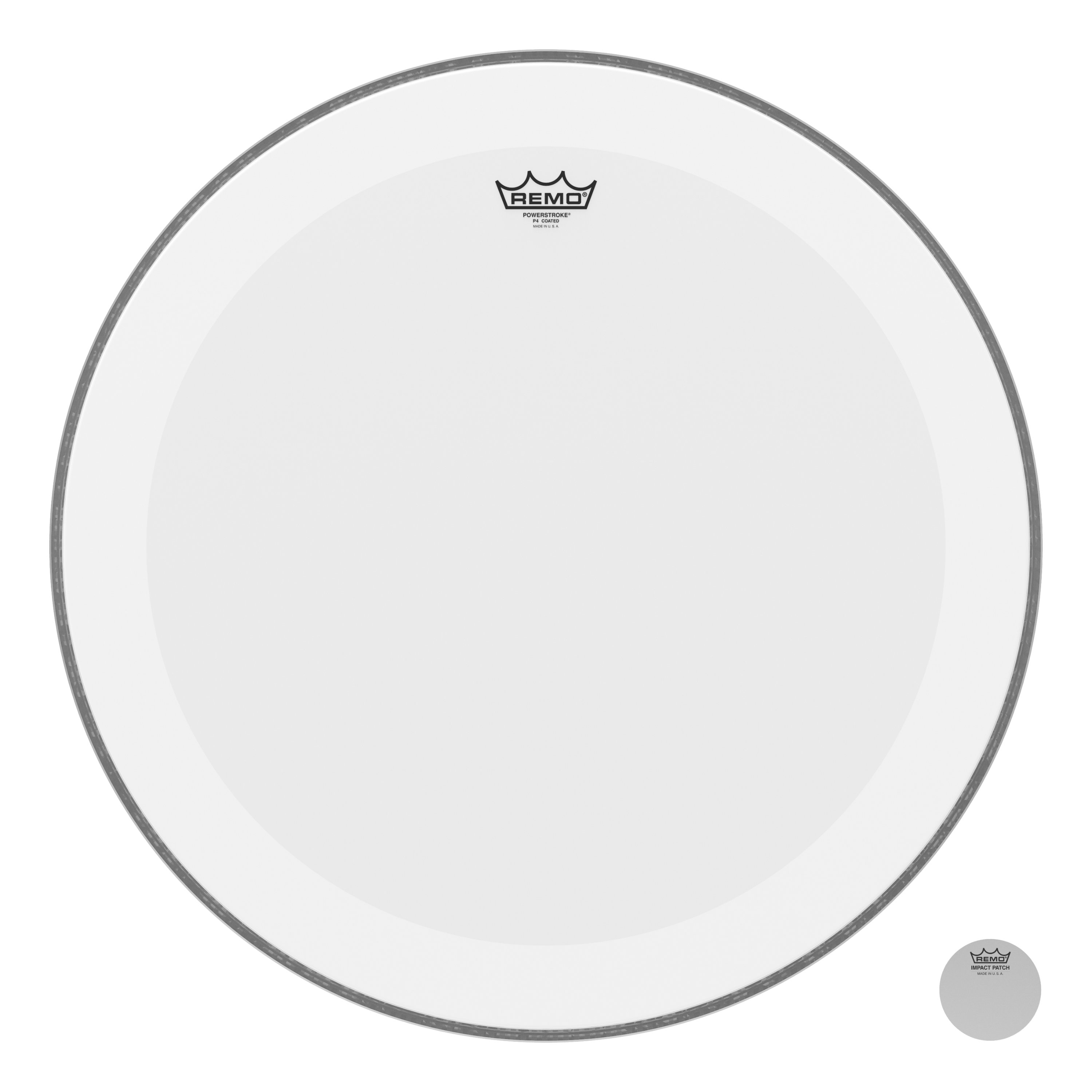 Remo Powerstroke 4 Coated Bass Drum Head with Double Layer - 24" - 453058-P4-1124-C2.jpg