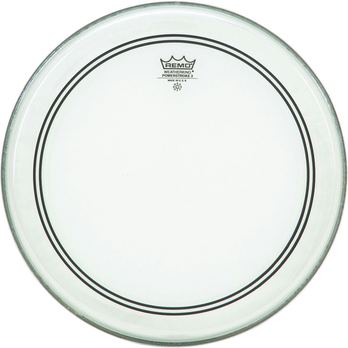 Remo Powerstroke 3 Clear 24" Bass Drum Head with Clear Dot - 104301-tmpD439.jpg