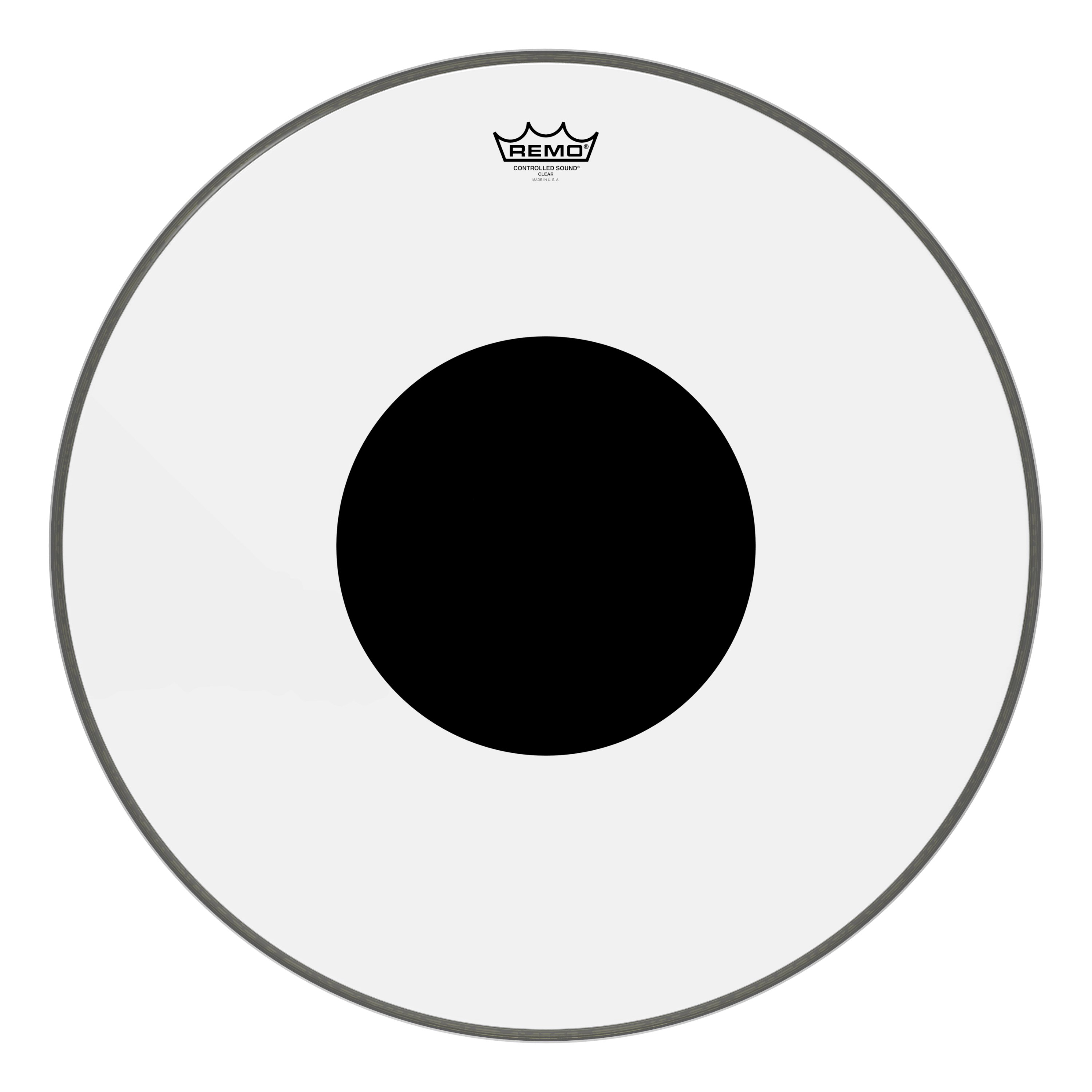 Remo 24" CS Clear Bass Drum Head with Black Dot - 449768-CS-1324-10.jpg