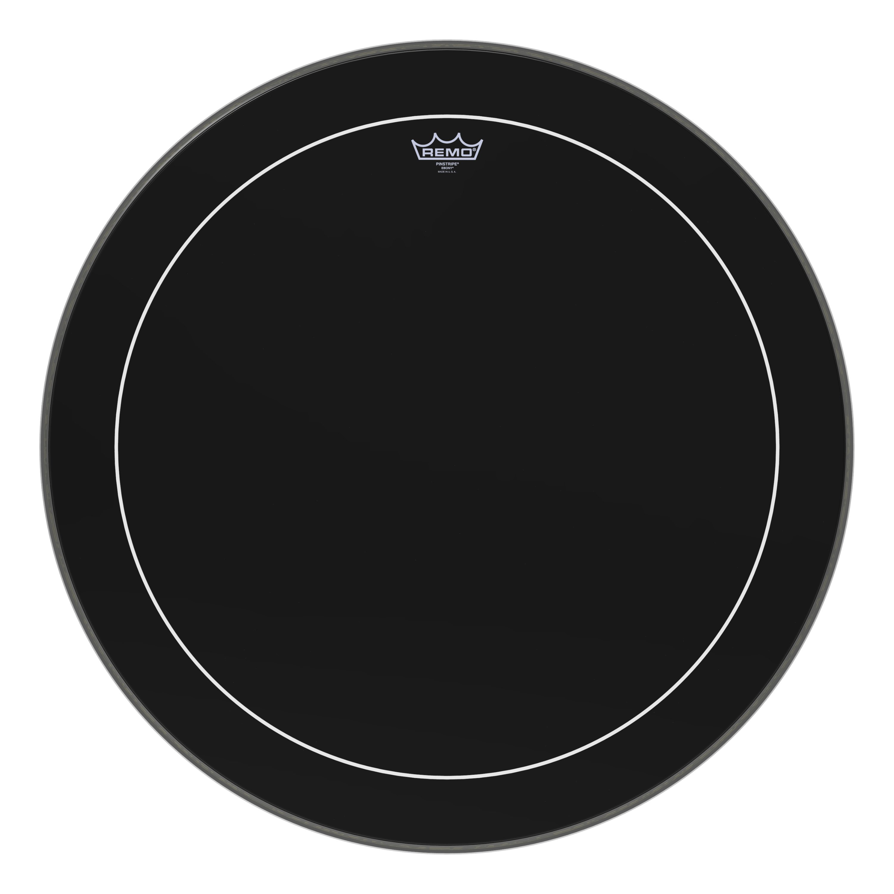 Remo 28" Ebony Pinstripe Bass Drum Head - 449907-ES-1628-PS.jpg