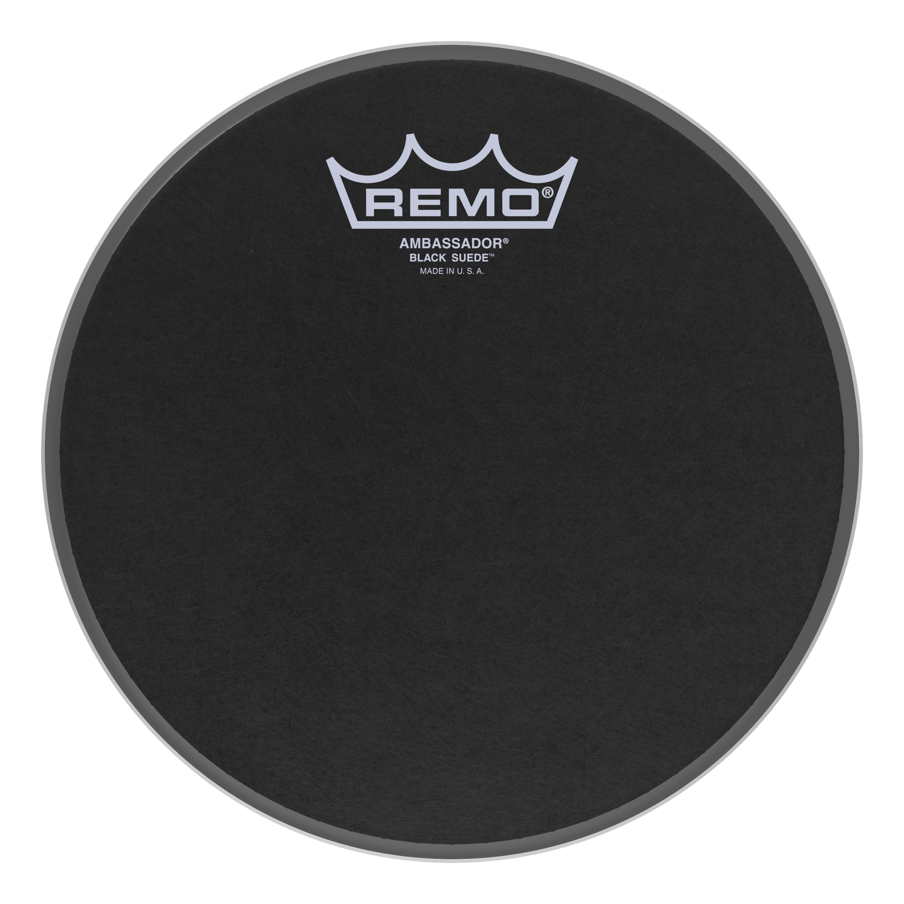 Remo 10" Black Suede Ambassador Tom / Snare Head - 449630-BA-0808-ES.jpg