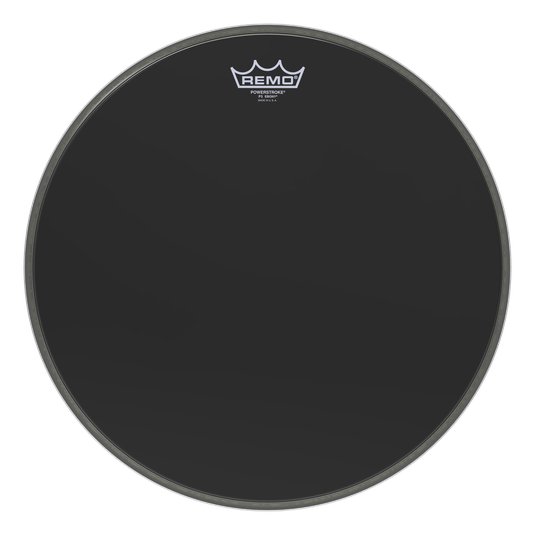 Remo 16" Powerstroke 3 Ebony Bass Drum Head - 453764-1625831167239.jpg