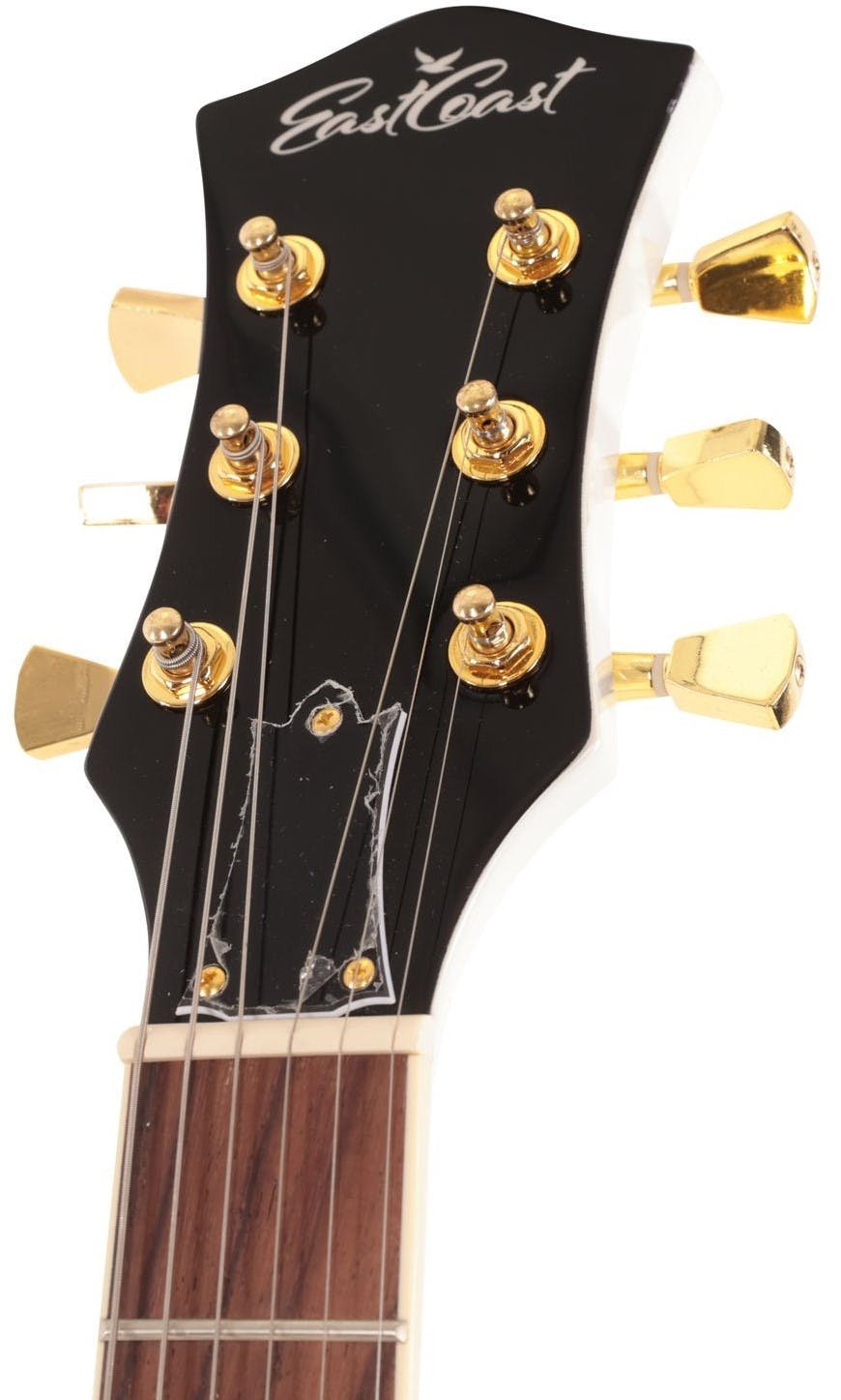 EastCoast L1 Electric Guitar in White Rosewood Fretboard and Gold Hardware - EC-L1-WH-GH-EastCoast-L1-Electric-Guitar-in-White-Headstock.jpg