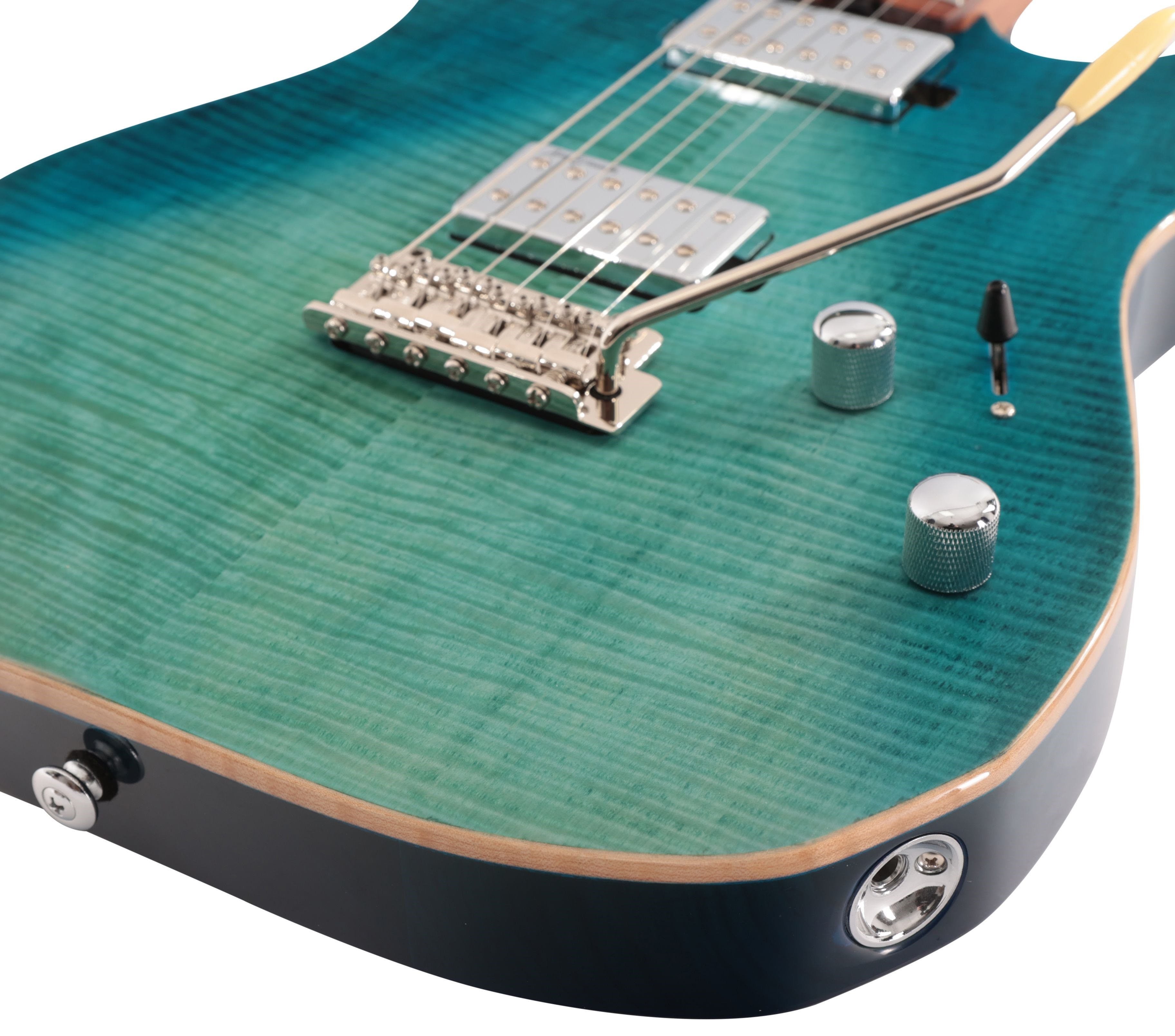 Soloking MT-1 Custom Flame Maple Top Electric Guitar in Blue Wakesurf - MT-1MODERN-BW-Soloking-MT-1-Modern-Flame-Maple-Top-Electric-Guitar-in-Blue.jpg