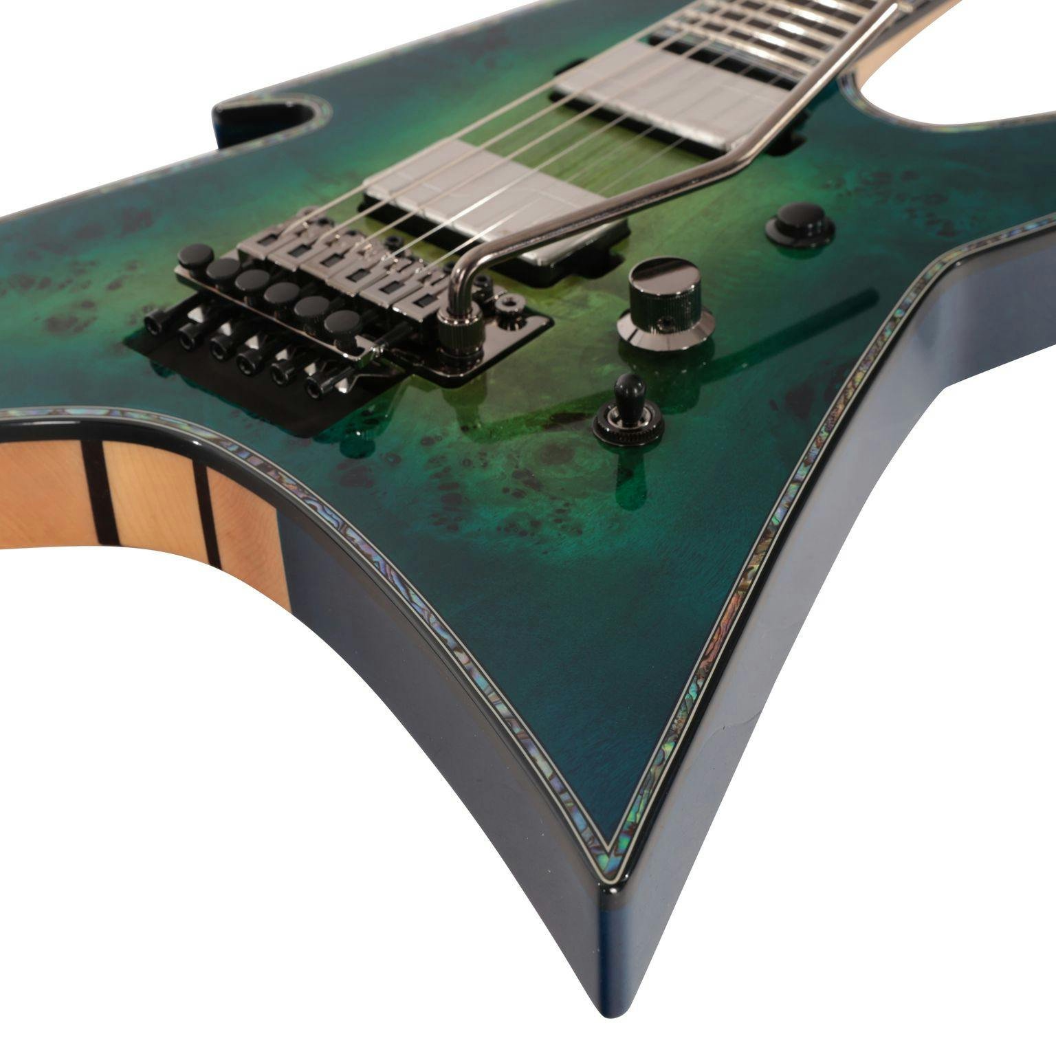 BC Rich Ironbird Extreme Exotic Floyd Rose Guitar In Cyan Blue - EXIRONFRCB-14.jpg