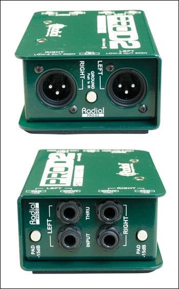 Radial PRO-D2 Compact passive DI box (stereo) - Andertons Music Co.