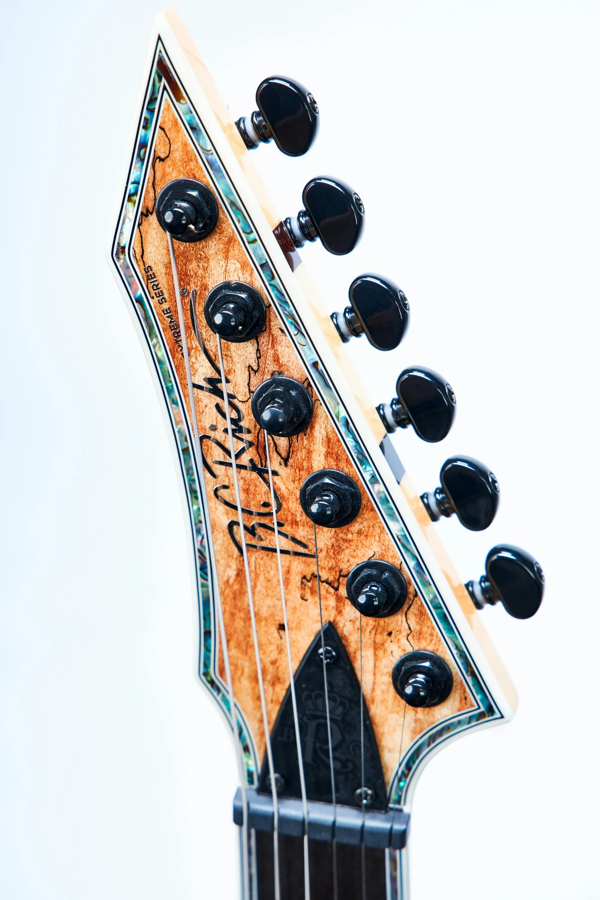 BC Rich Extreme Series Shredzilla Exotic Electric Guitar in Spalted Maple - 521162-BC-Rich-Extreme-Shredzilla-Exotic-Spalted-Maple-Headstock.jpg
