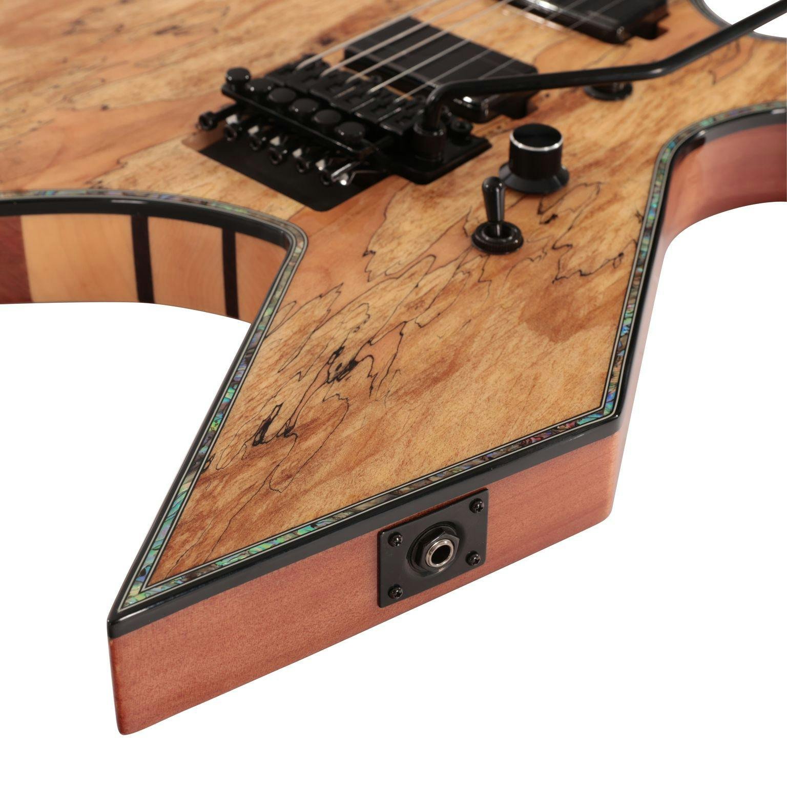 BC Rich Extreme Series Warbeast Exotic Electric Guitar with Floyd Rose in Spalted Maple - EXWBFRSM-12.jpg