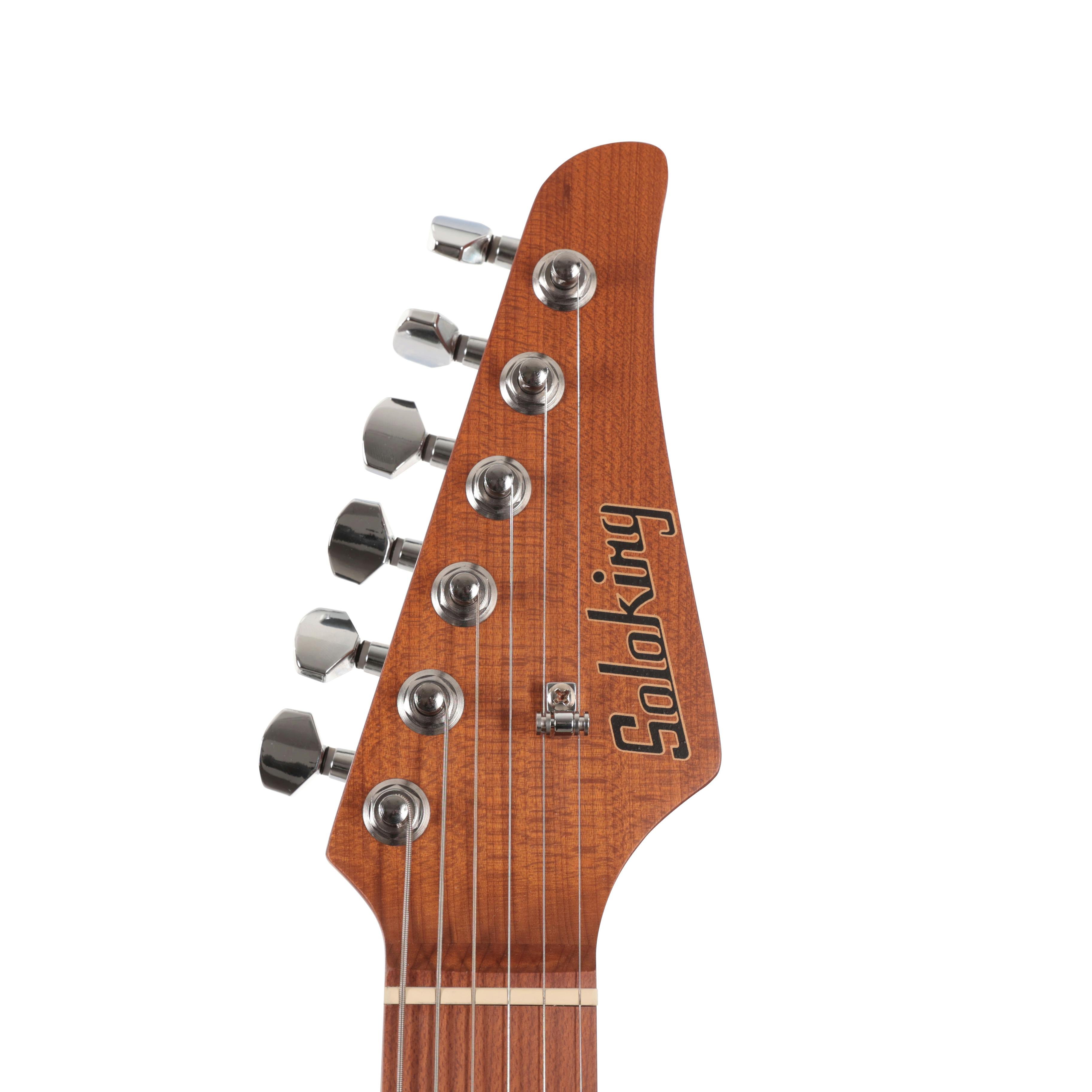 Soloking MS-1 Custom Electric Guitar with Flame Maple Top in Fire