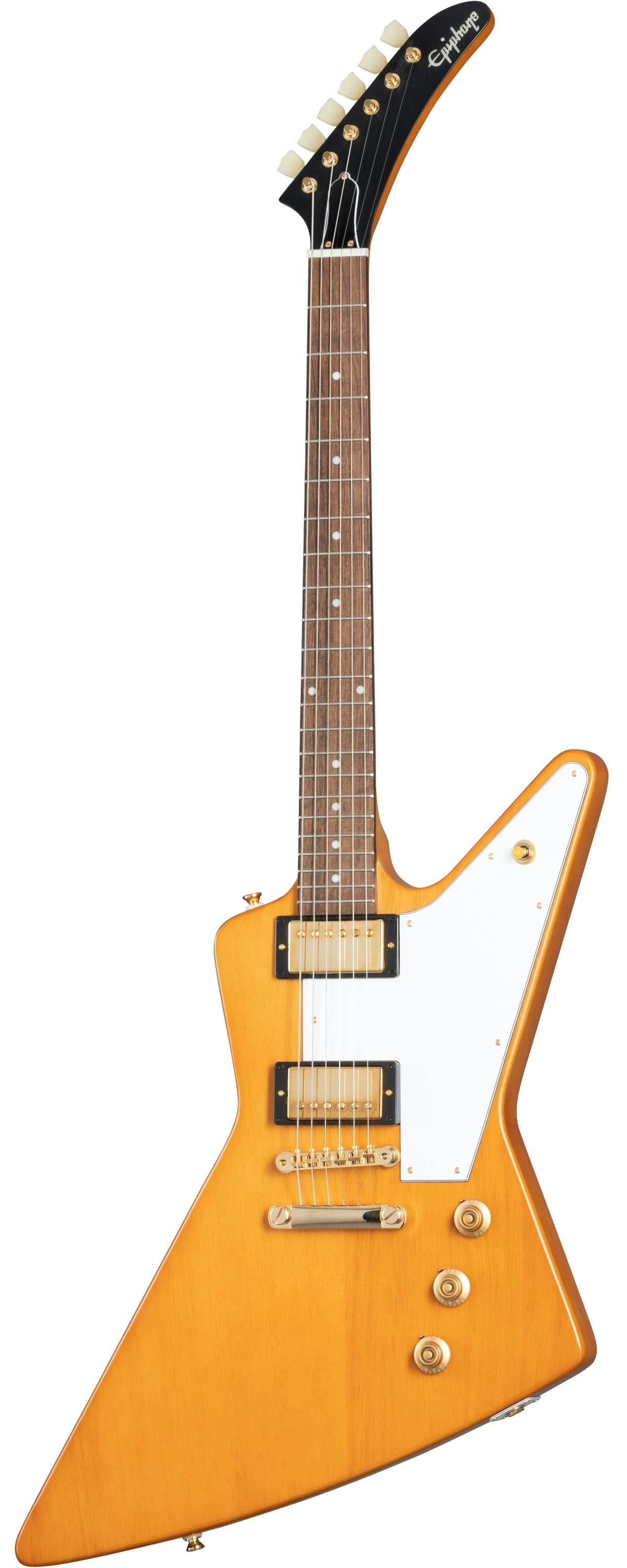 Epiphone 1958 Korina Explorer Electric Guitar in Aged Natural with White Pickguard - IGCKEXWANAGH1-Epiphone-1958-Korina-Explorer.jpg