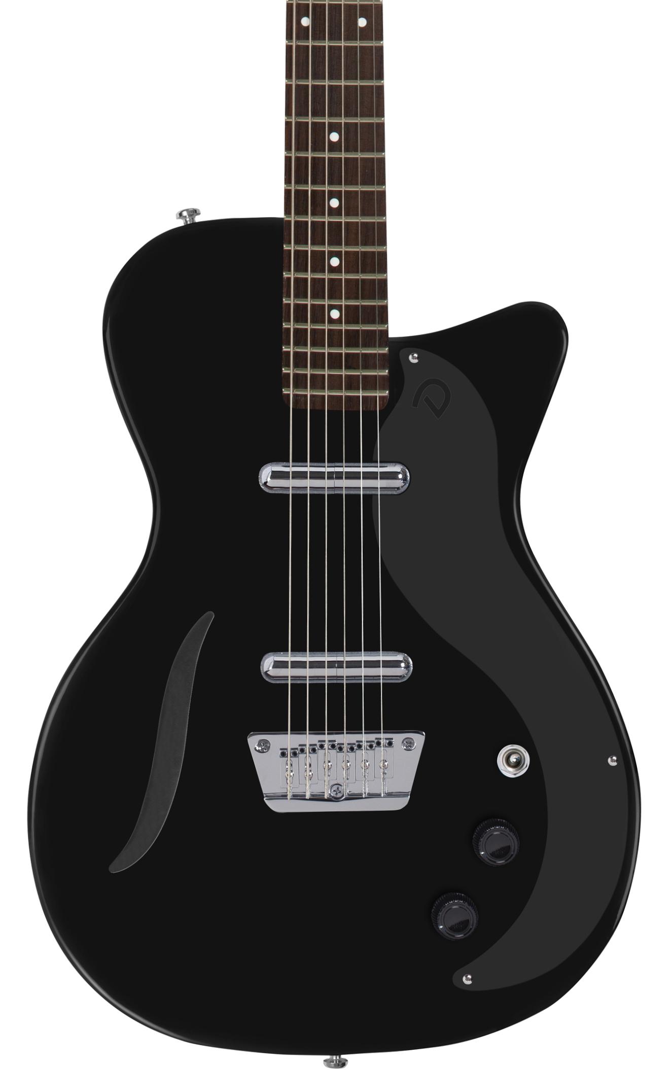 Danelectro Vintage Baritone Electric Guitar in Gloss Black - DGB56BK-Body.jpg