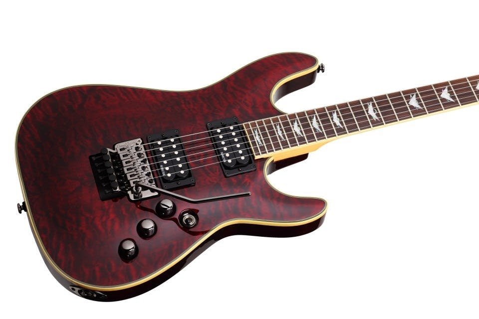 Schecter Omen Extreme 6 FR Electric Guitar in Black Cherry