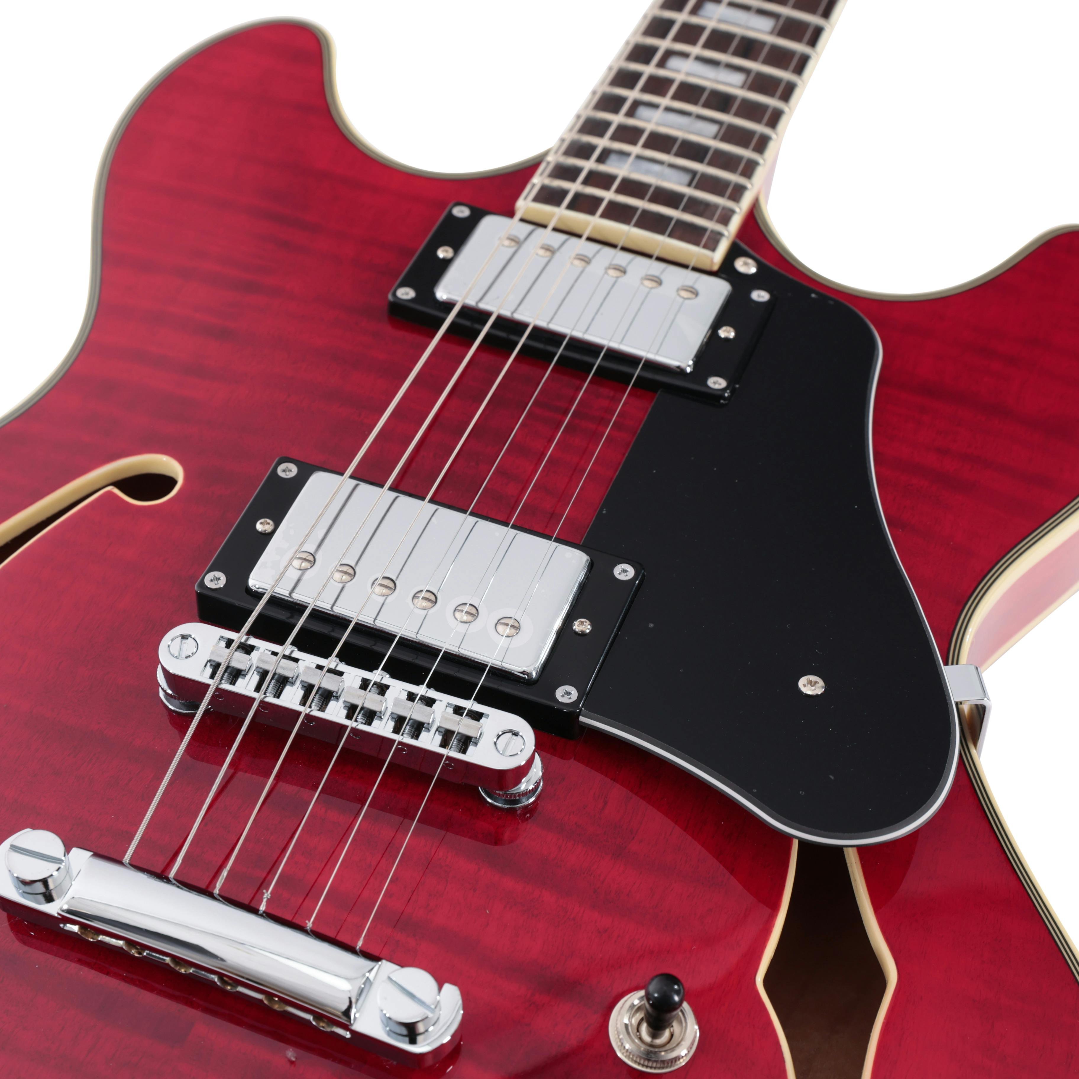 Sire Larry Carlton H7 Semi-Hollow Electric Guitar in See Through Red - H7STR-H7STR-6.jpg