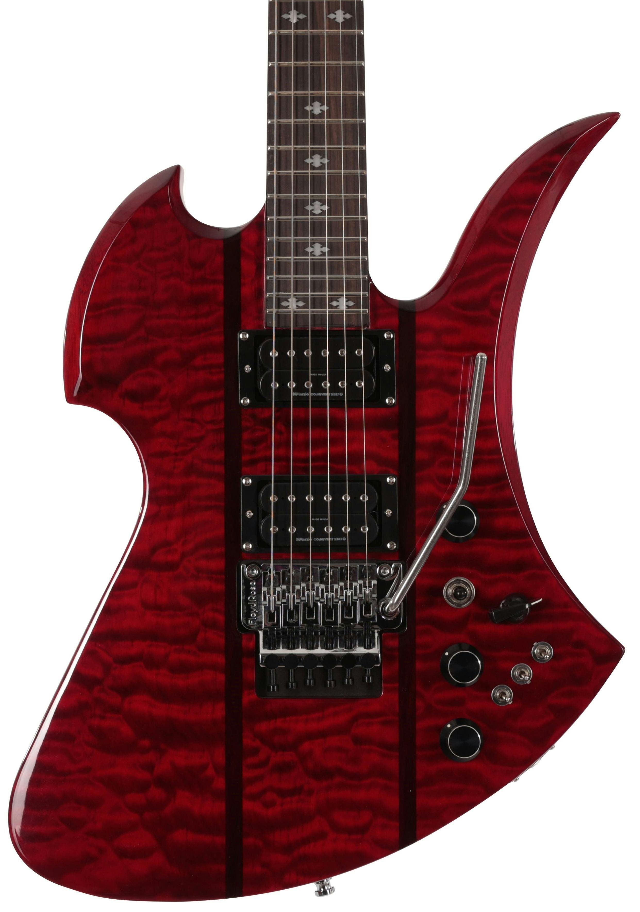 BC Rich Legacy Series Mockingbird ST Electric Guitar with Floyd Rose in Transparent Red - MGSTLETR-1.jpg