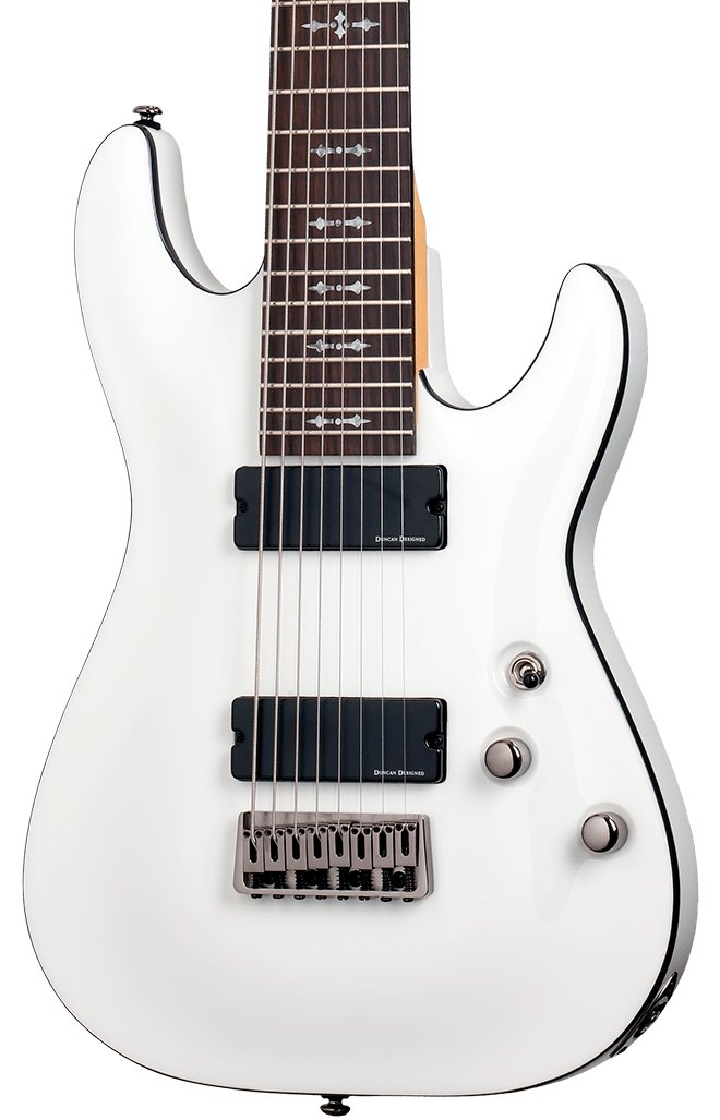 Schecter DEMON-8 in Vintage White - Andertons Music Co.