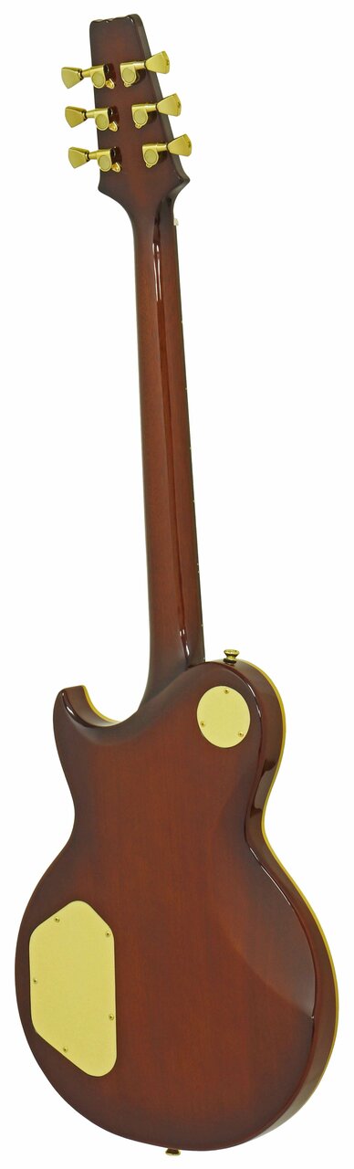 Aria PE-F80 Electric Guitar in Stained Brown - PE-F80-SBR-pef80_sbr_back.jpg