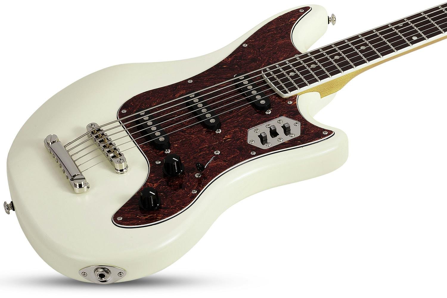 Schecter Hellcat VI Bass Guitar in Ivory Pearl - 337399-HELLCAT VI IVYP MF TILT.jpg