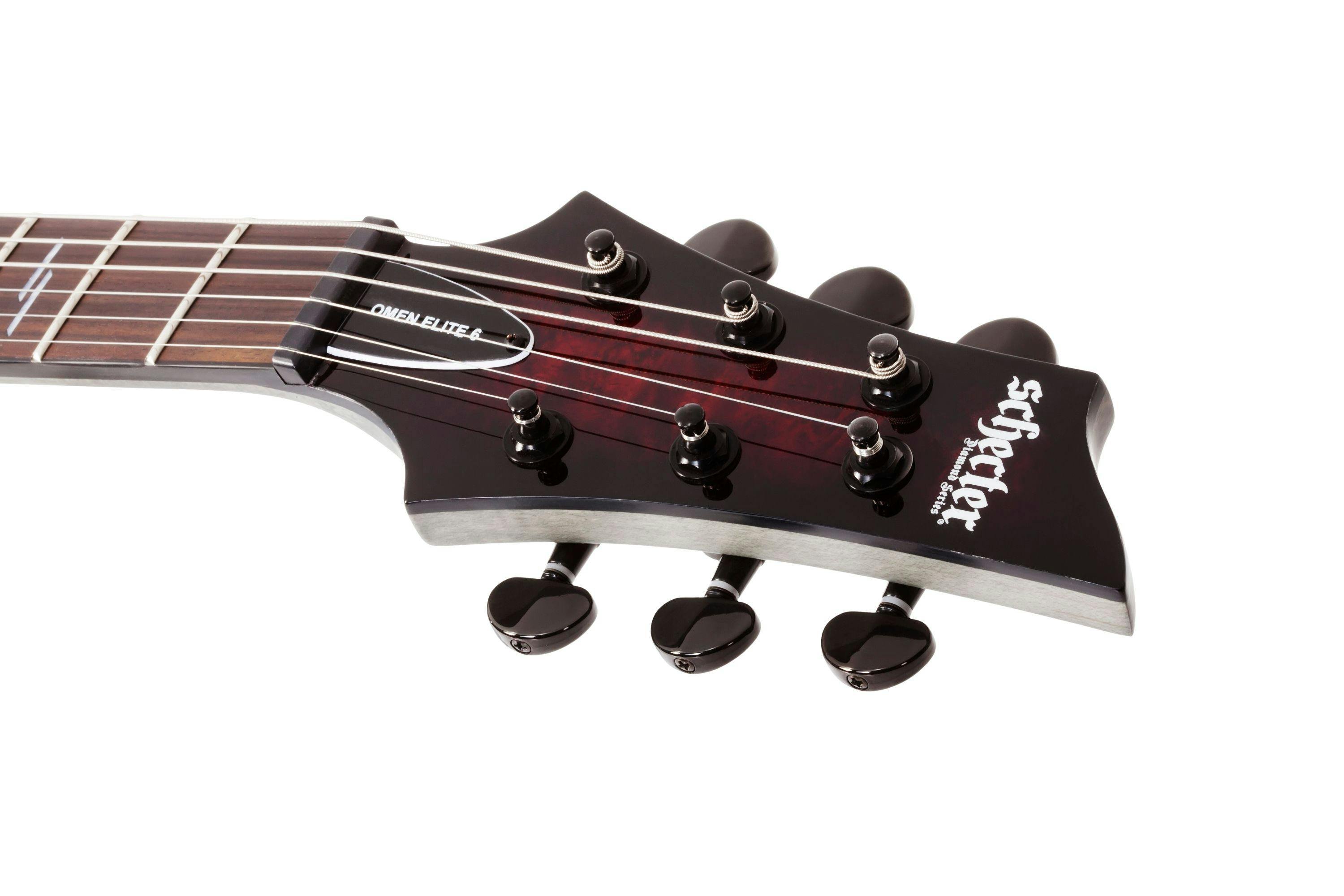 Schecter Omen Elite 6 in Black Cherry Burst - 408875-OMEN ELITE-6 BCHB 2450 HEADSTOCK.jpg