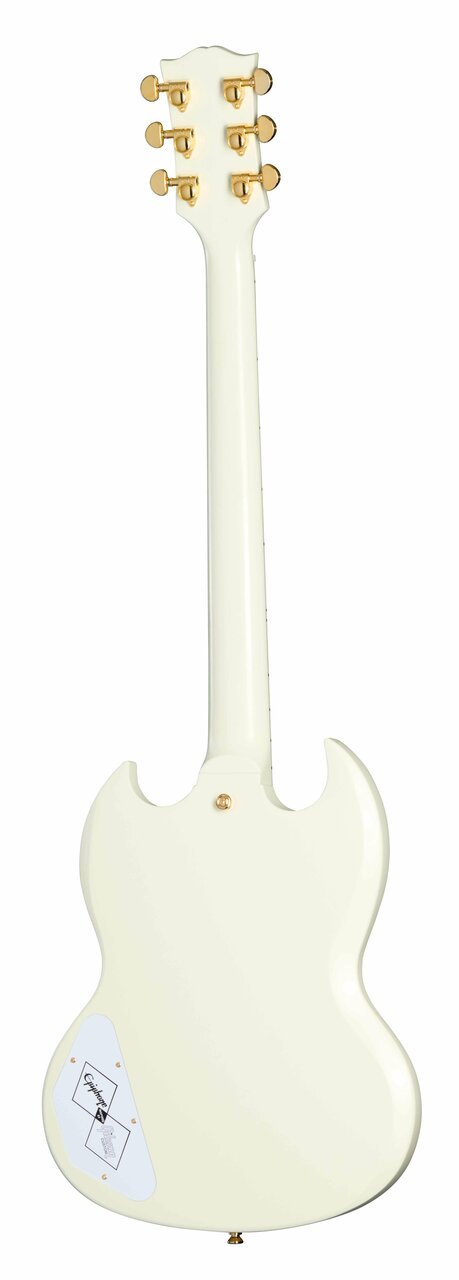 Epiphone Inspired by Gibson Custom 1963 Les Paul SG Custom Electric Guitar with Maestro Vibrola in Classic White - ECSGC63CWVGM1-ECSGC63CWGM1_back.jpg