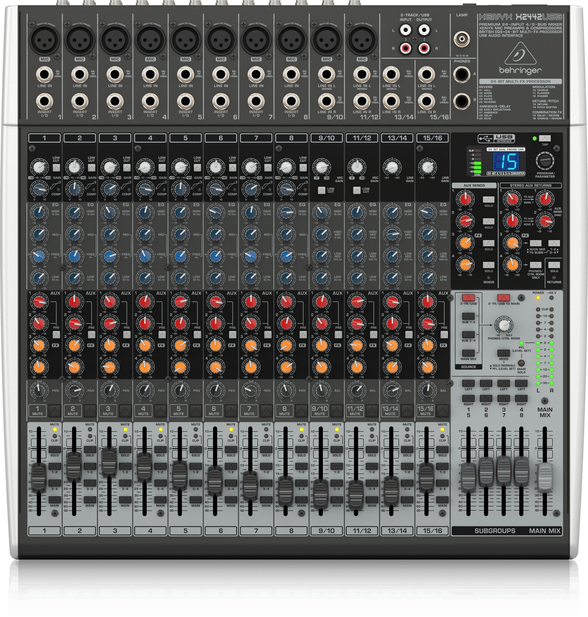 Behringer Xenyx X2442USB Analog Mixer with Effects - andertons-cas