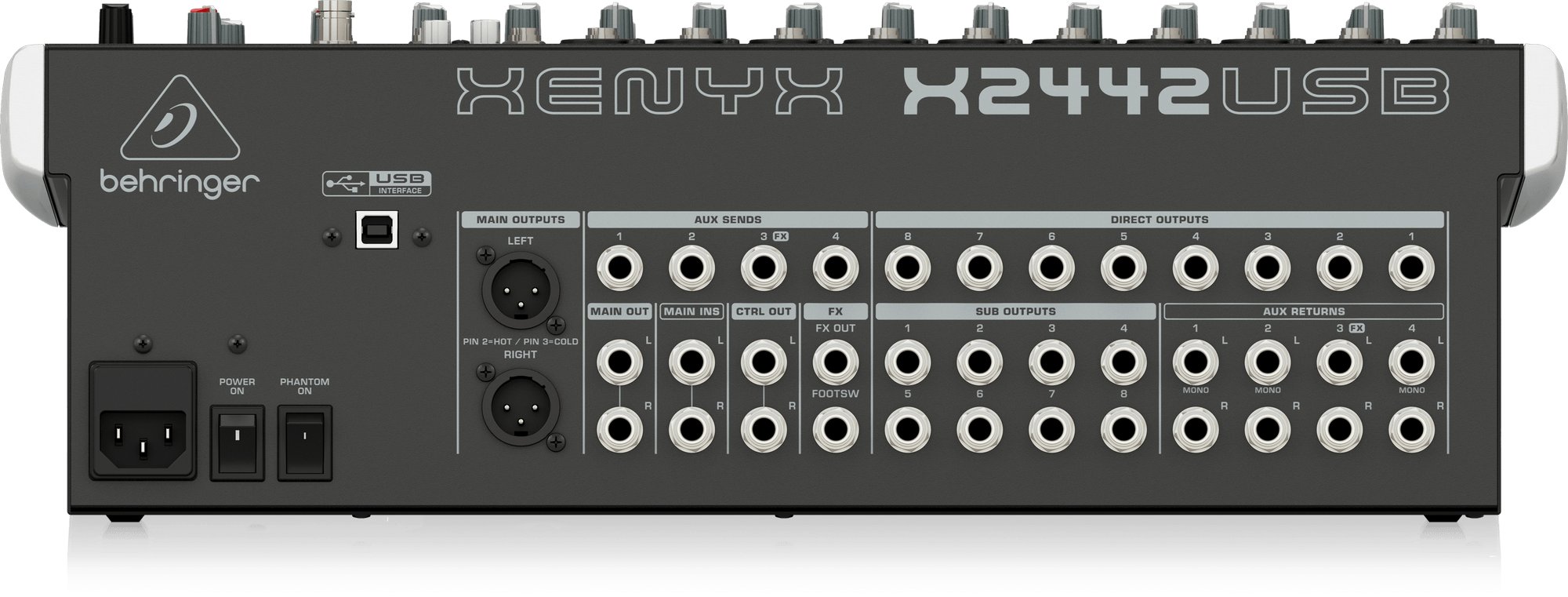 Behringer Xenyx X2442USB Analog Mixer with Effects - andertons-cas