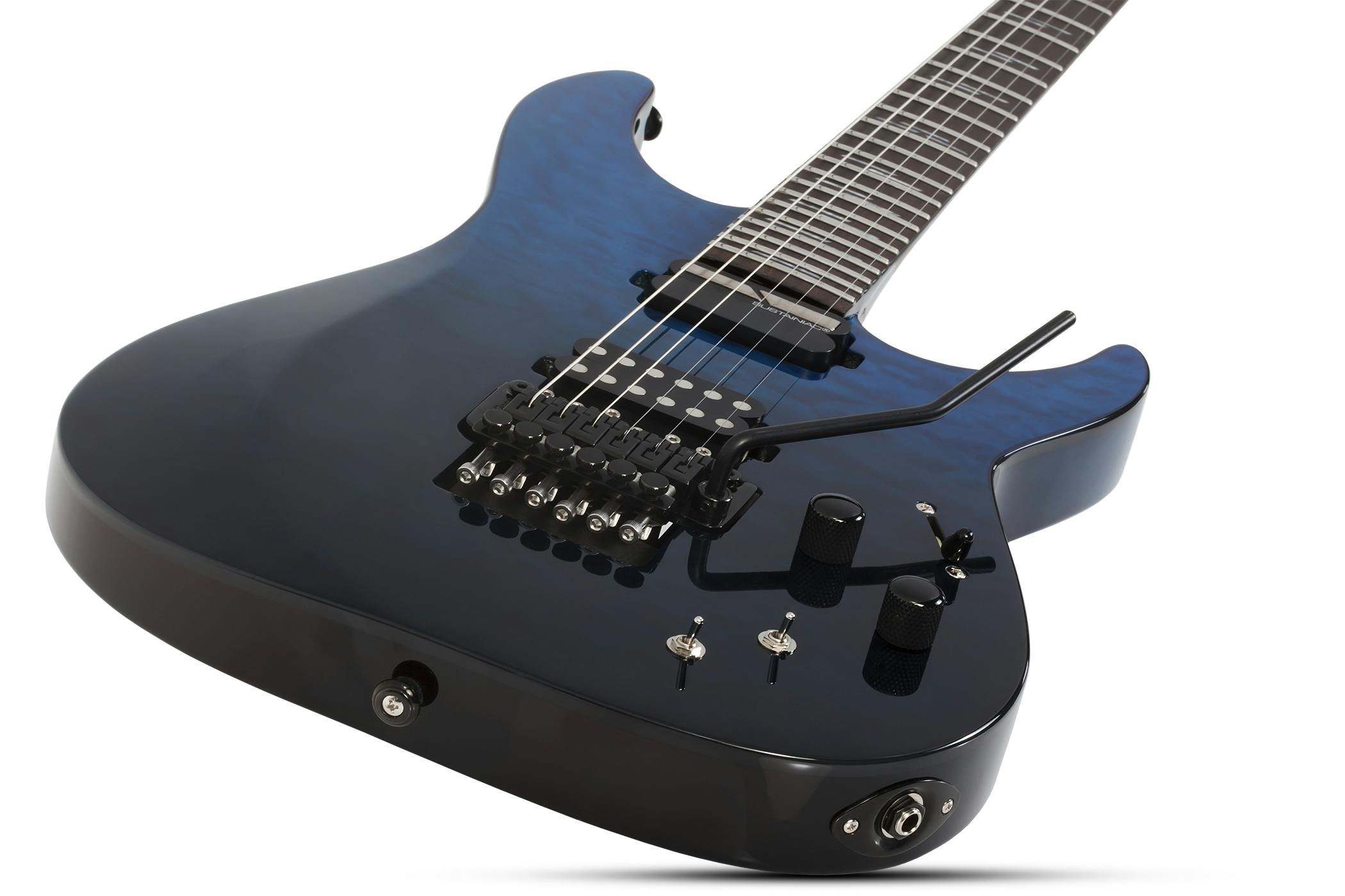 Schecter Reaper-6 Elite FR S Electric Guitar in Deep Ocean Blue - SCH-GTR-2187-Schecter-Reaper-Elite-6-FR-S-Deep-Ocean-Blue-Body-Angle-2.jpg