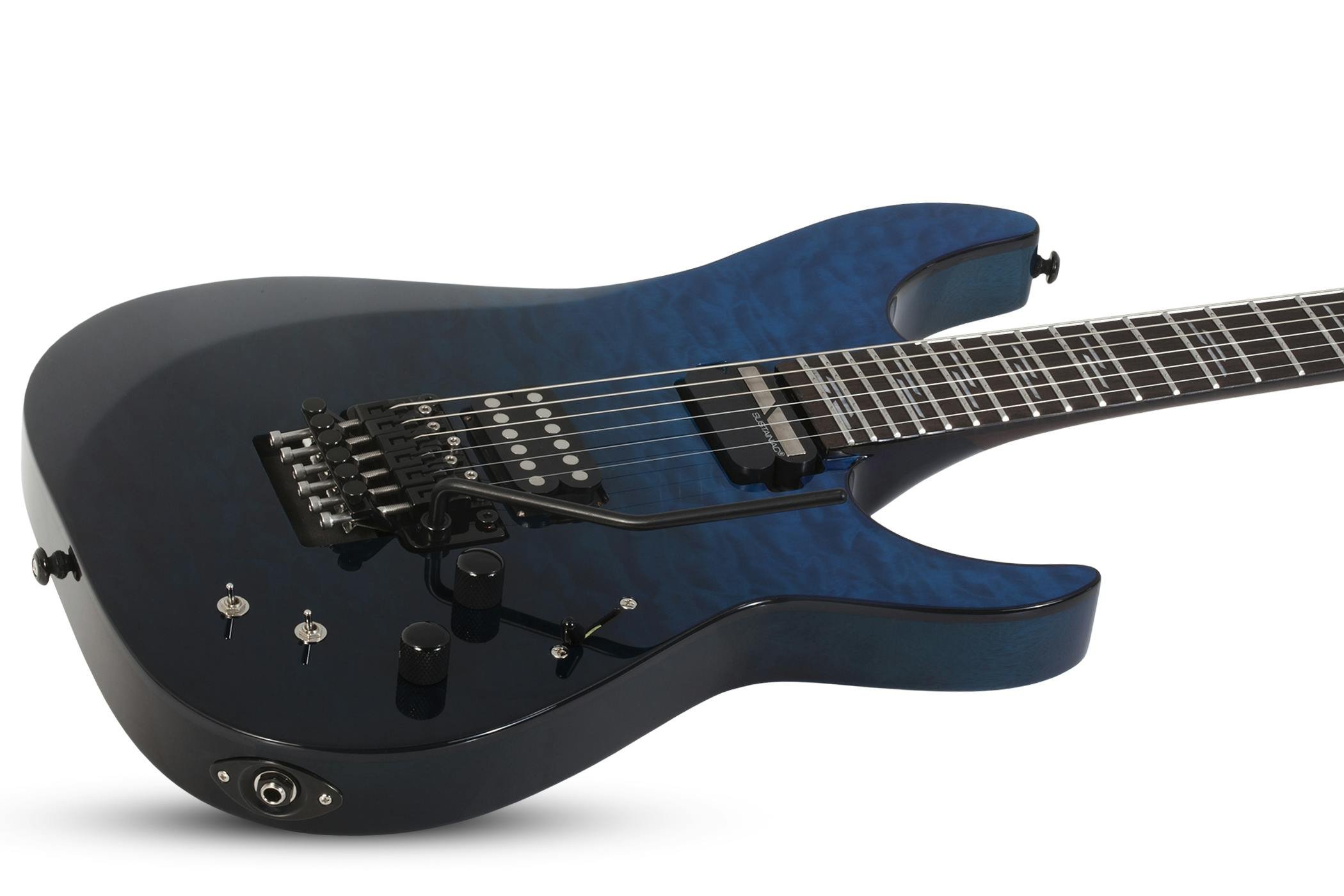 Schecter Reaper-6 Elite FR S Electric Guitar in Deep Ocean Blue - SCH-GTR-2187-Schecter-Reaper-Elite-6-FR-S-Deep-Ocean-Blue-Body-Angle-3.jpg