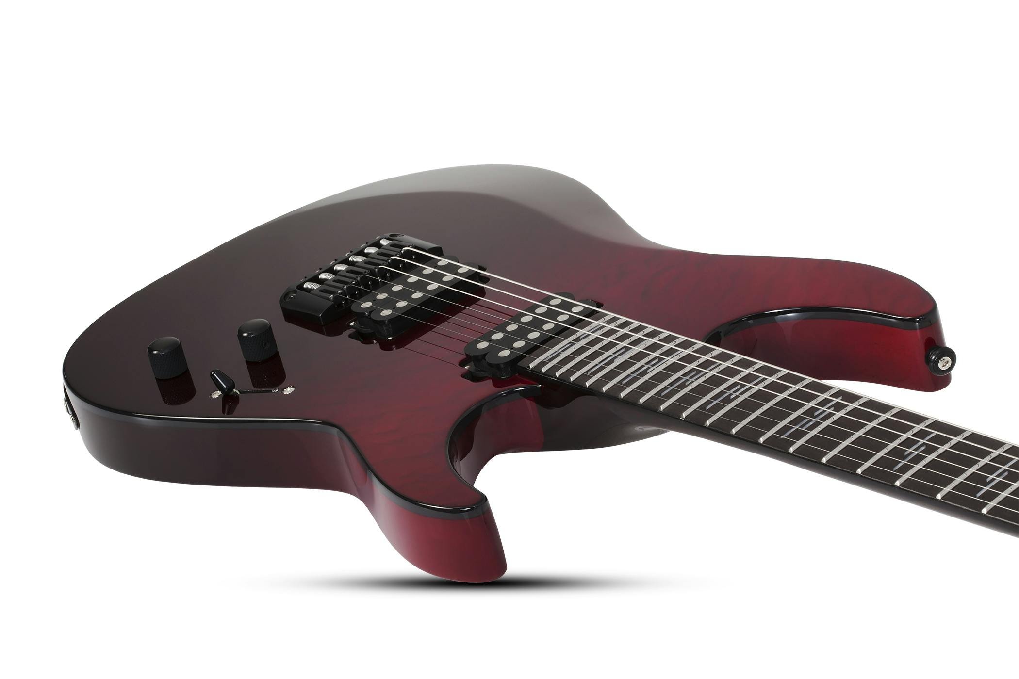 Schecter Reaper-6 Elite Electric Guitar in Bloodburst - SCH-GTR-2180-Schecter-Reaper-6-Elite-Bloodburst-Body-Angle-3.jpg