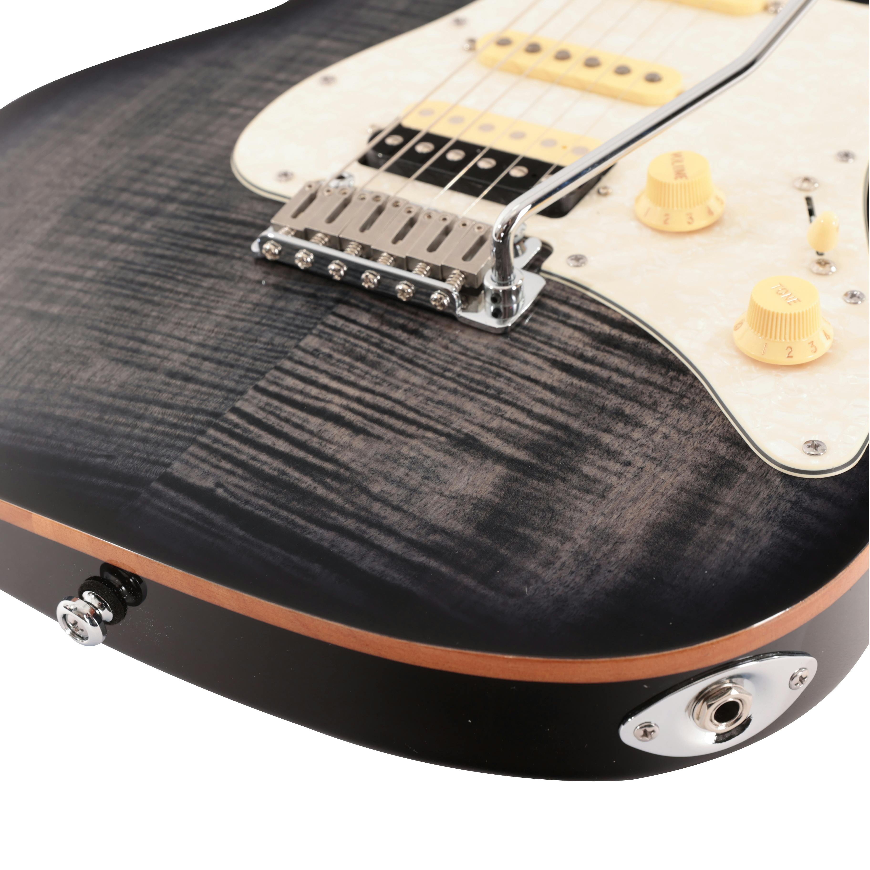 Sire Larry Carlton S7 FM Electric Guitar in Transparent Black - S7FMTBLK-Sire-Larry-Carlton-S7-FM-Trans-Black-Trem.jpg
