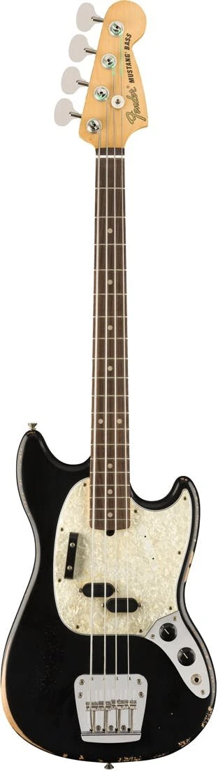 Fender JMJ Signature Road Worn Mustang Bass Guitar in Black - 373431-Fender JMJ Mustang Bass Black 2.jpg