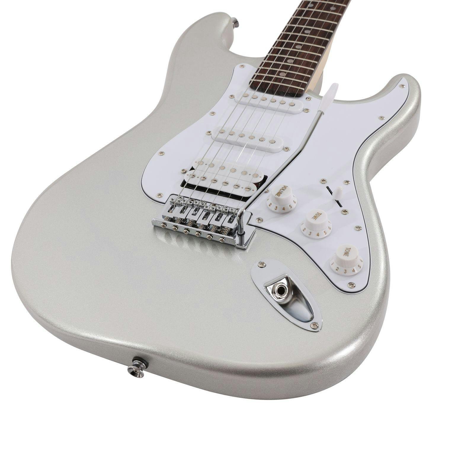 EastCoast ST2 HSS Electric Guitar in Slick Silver Metallic - 477407-EC-GS100H-SLS 4.jpg
