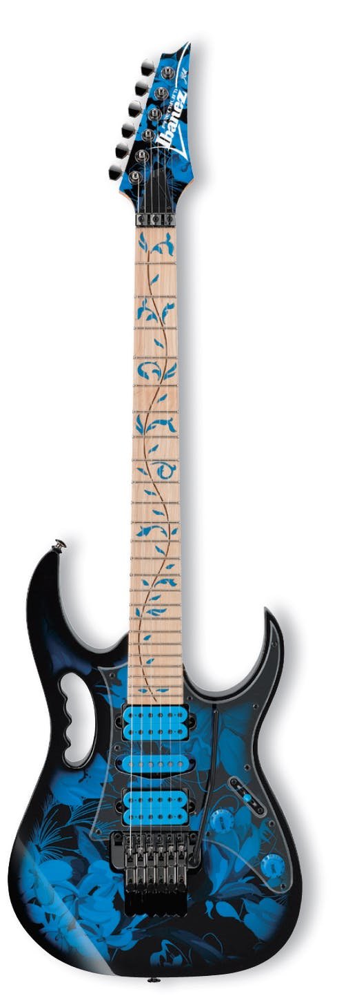 Ibanez Premium JEM77P Steve Vai Guitar in Blue Floral Pattern