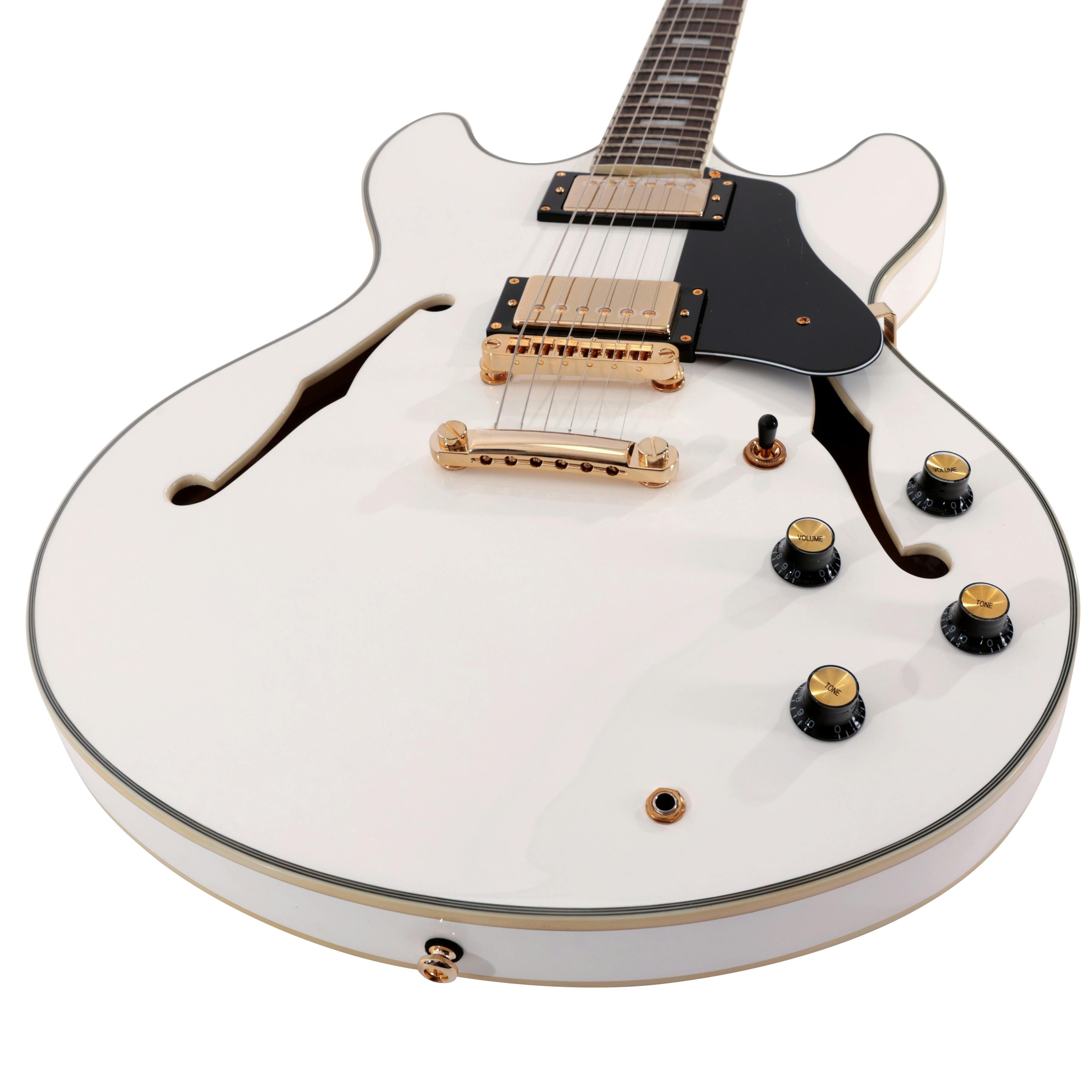 Sire Larry Carlton H7 Semi-Hollow Electric Guitar in White