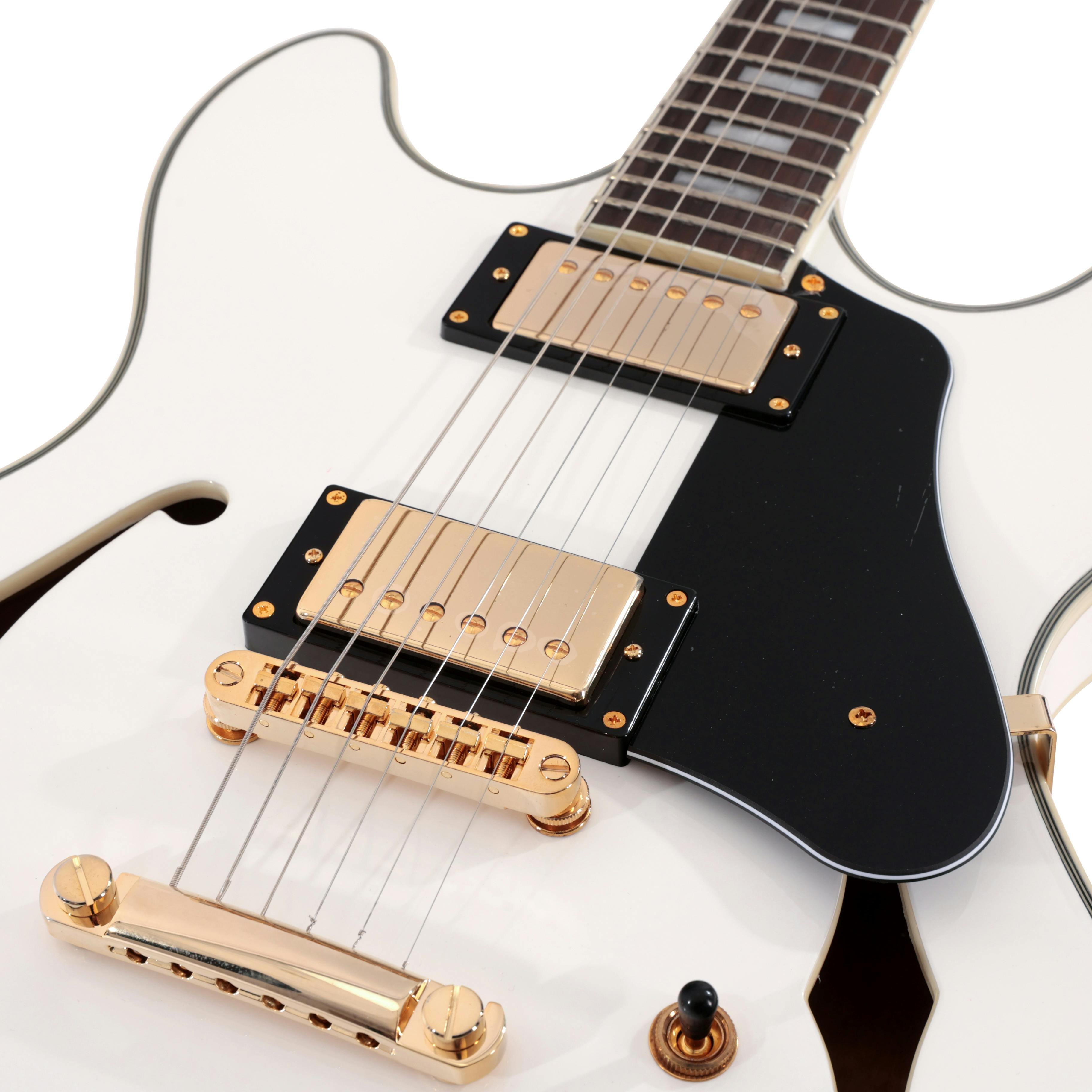 Sire Larry Carlton H7 Semi-Hollow Electric Guitar in White