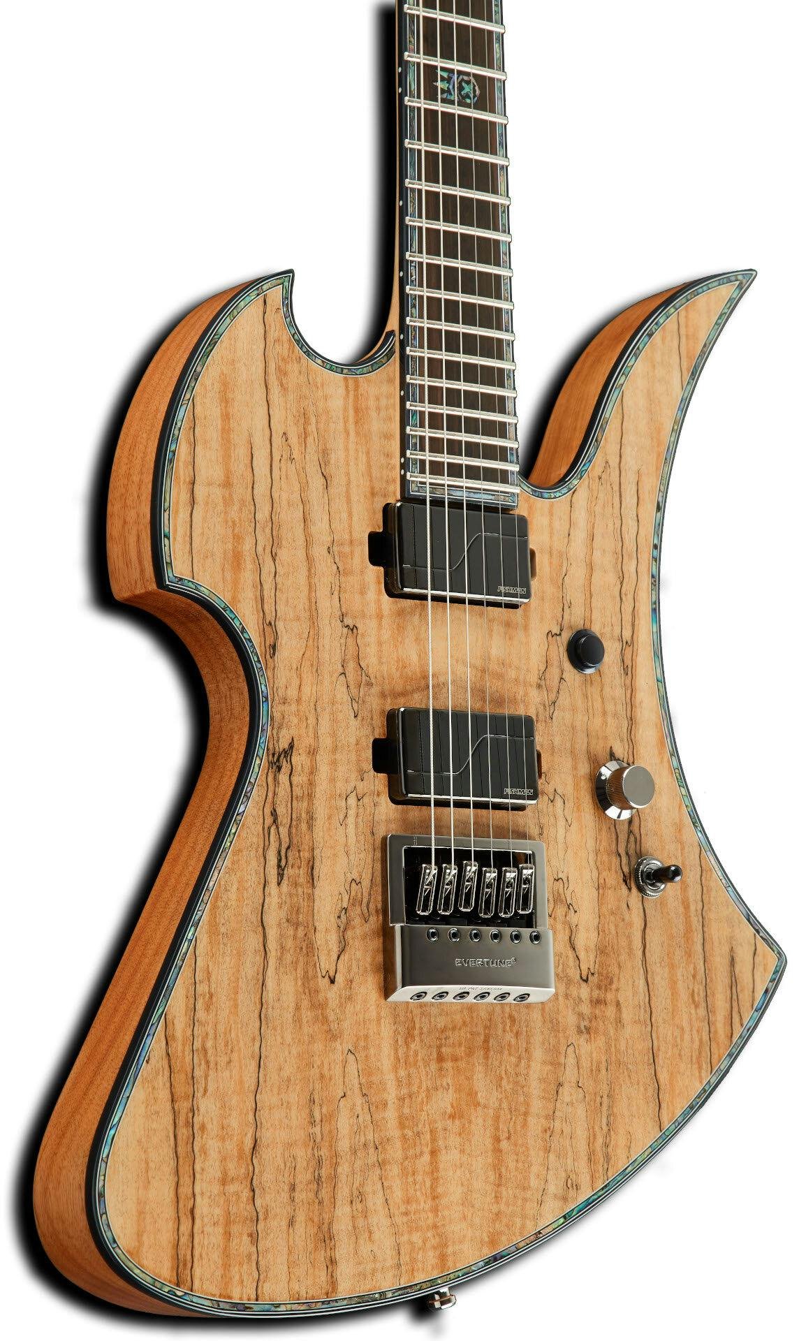 BC Rich Extreme Series Mockingbird Exotic Electric Guitar with EverTune in Spalted Maple - 514381-BC-Rich-Extreme-Series-Mockingbird-Exotic-EverTune-Spalted-Maple-Angle.jpg
