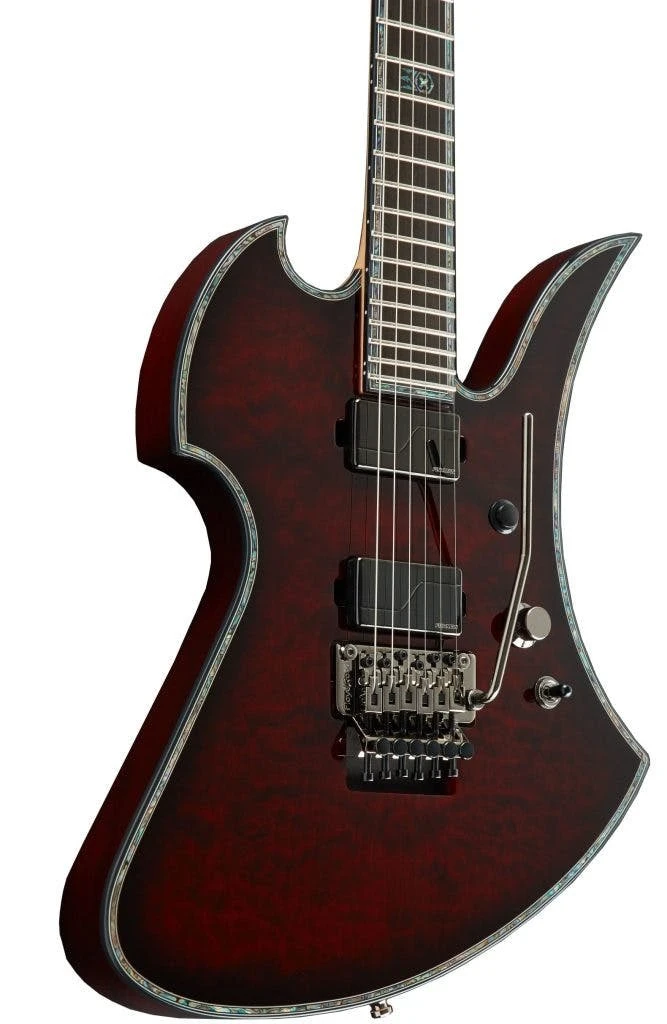 BC Rich Extreme Series Mockingbird Exotic Electric Guitar with Floyd Rose in Black Cherry - 514392-BC-Rich-Extreme-Series-Mockingbird-Exotic-Floyd-Rose-Black-Cherry-Angle.jpg