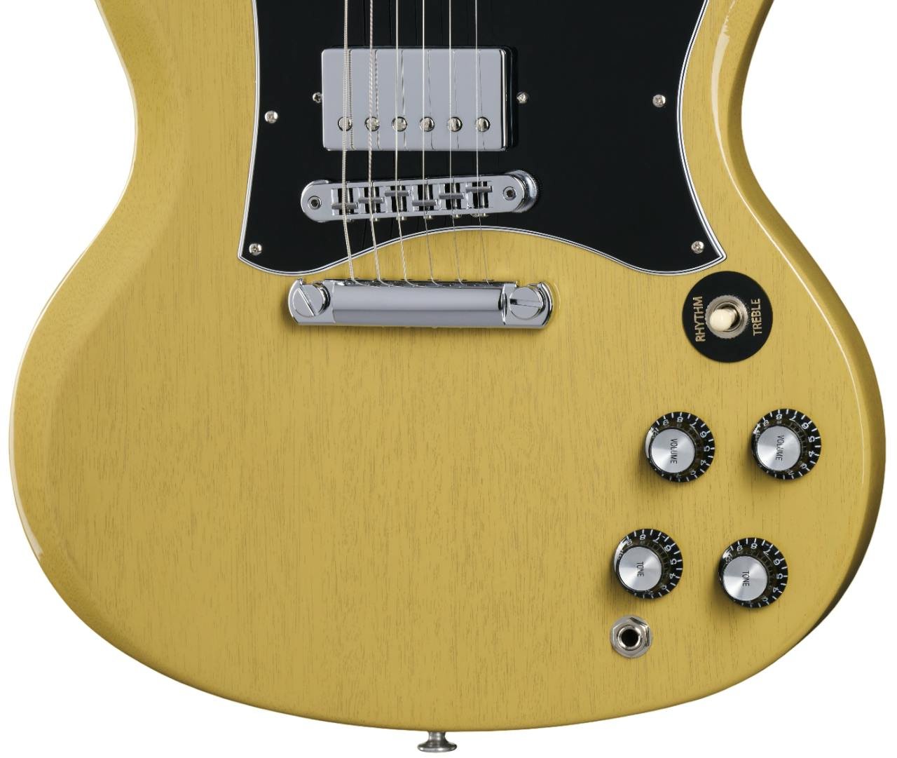 Gibson USA SG Standard Electric Guitar in TV Yellow - SGS00TVCH1-Gibson-USA-SG-Standard-in-TV-Yellow-Controls-PhotoRoom.png-PhotoRoom.jpg